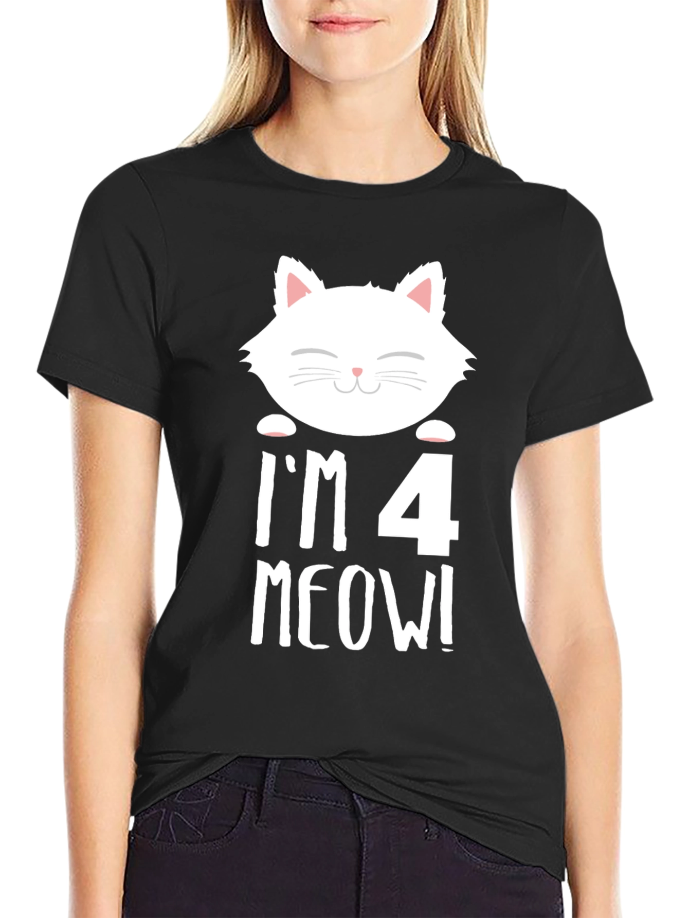 Im 4 Meow! Cat 4th Birthday T-Shirt
