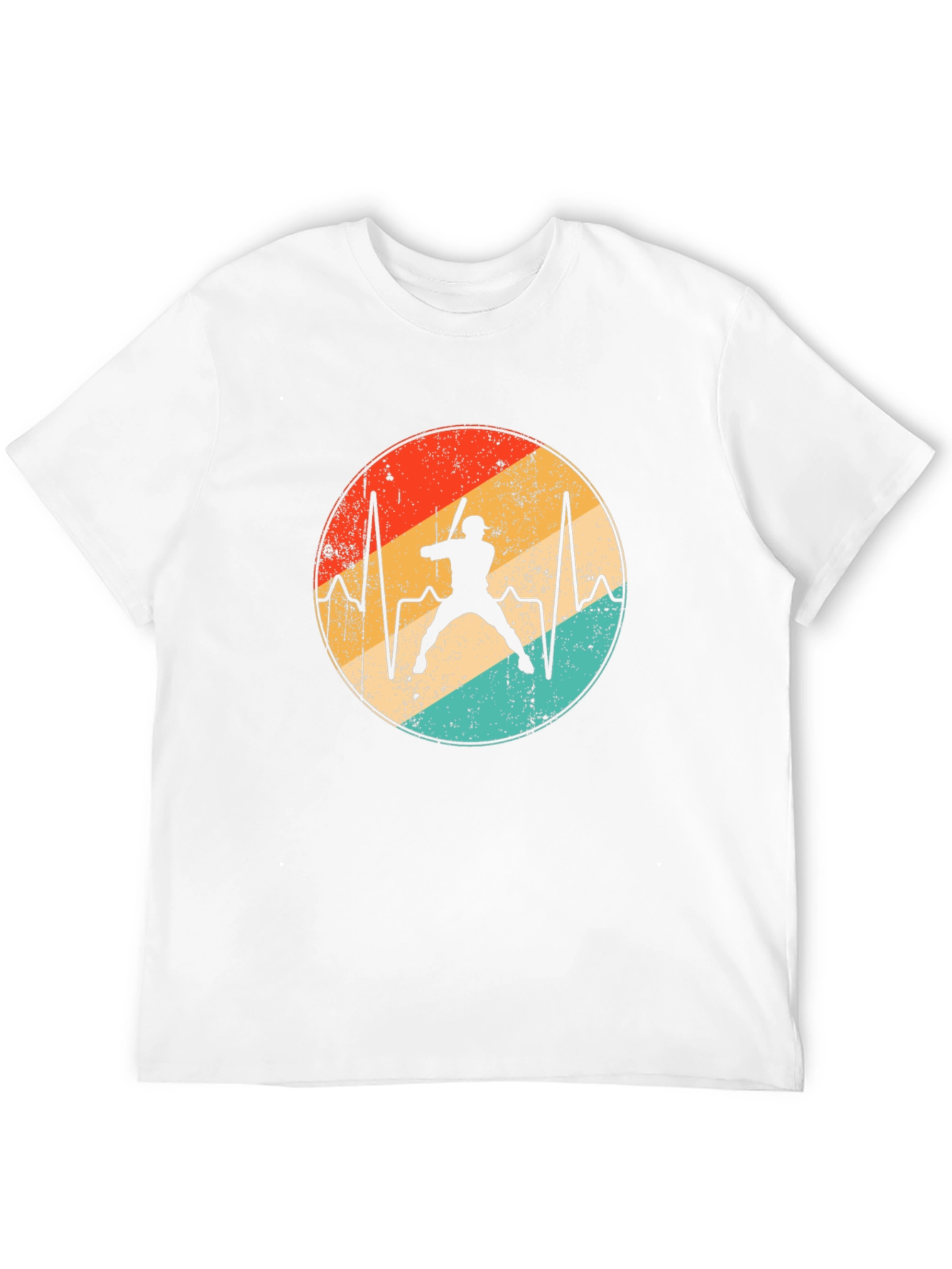 Baseball Heartbeat T-Shirt - Retro Sports Tee