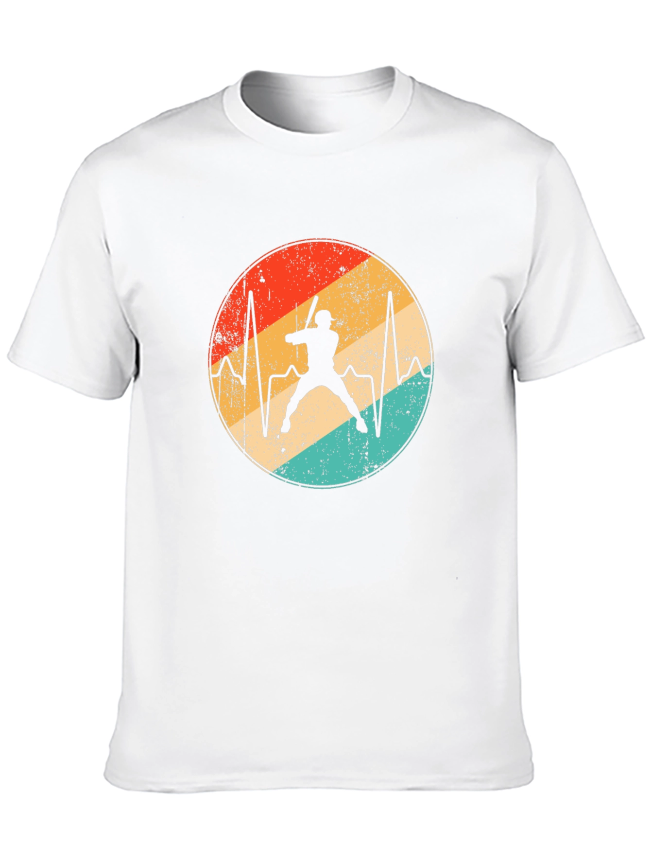 Baseball Heartbeat T-Shirt - Retro Sports Tee
