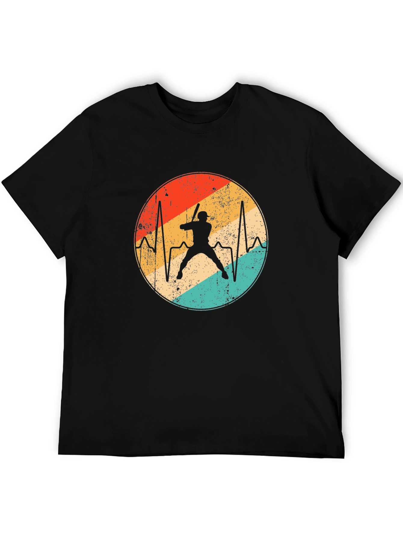 Baseball Heartbeat T-Shirt - Retro Sports Tee