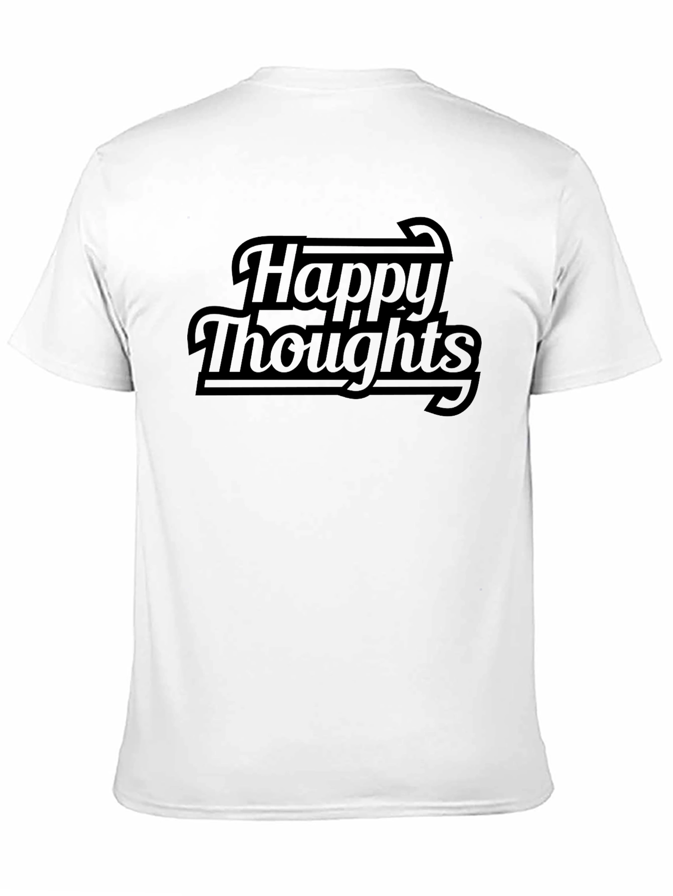 Happy Thoughts Black Graphic Tee - Casual Comfort