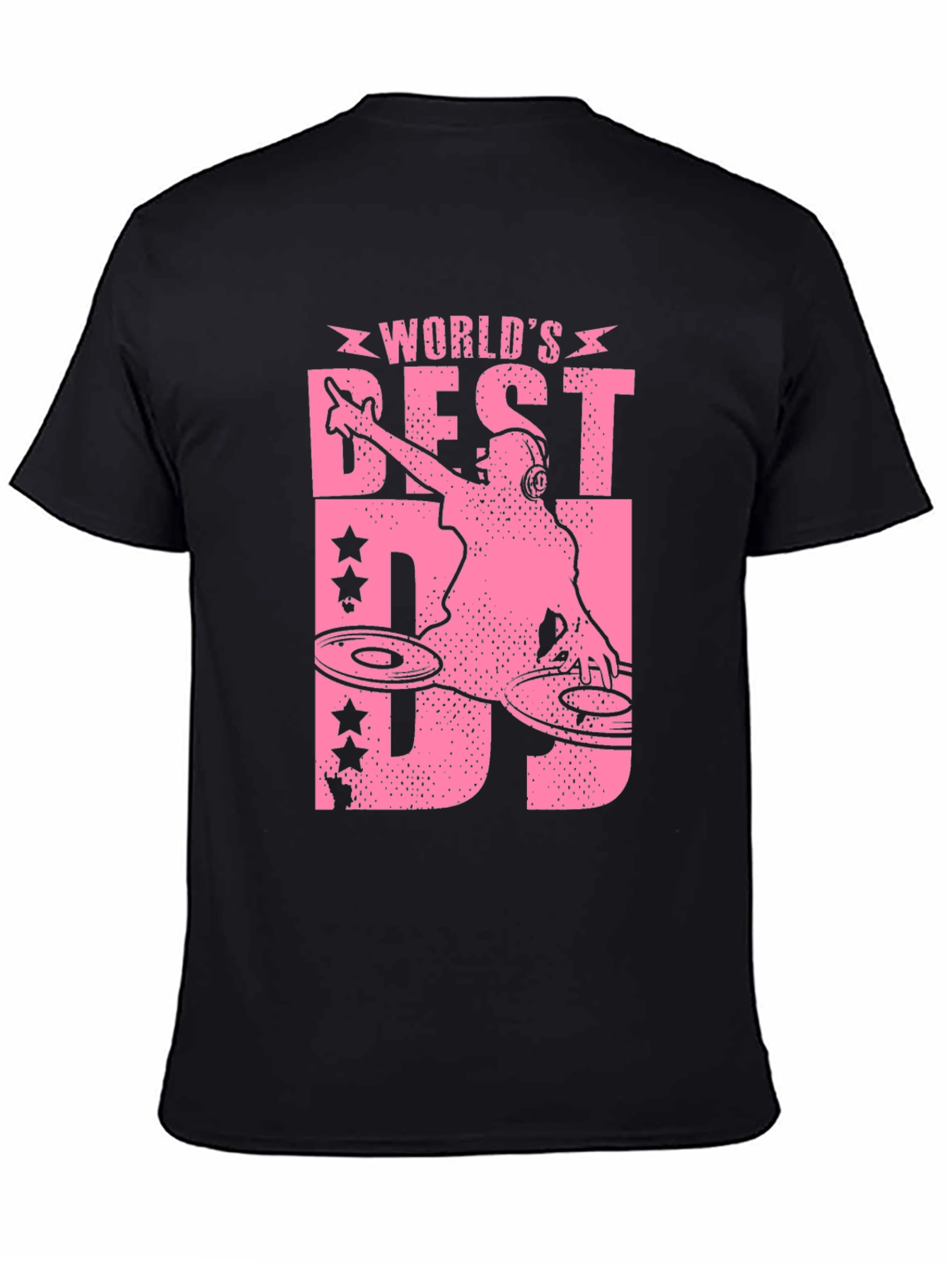 Worlds Best DJ Graphic T-Shirt - Pink Design
