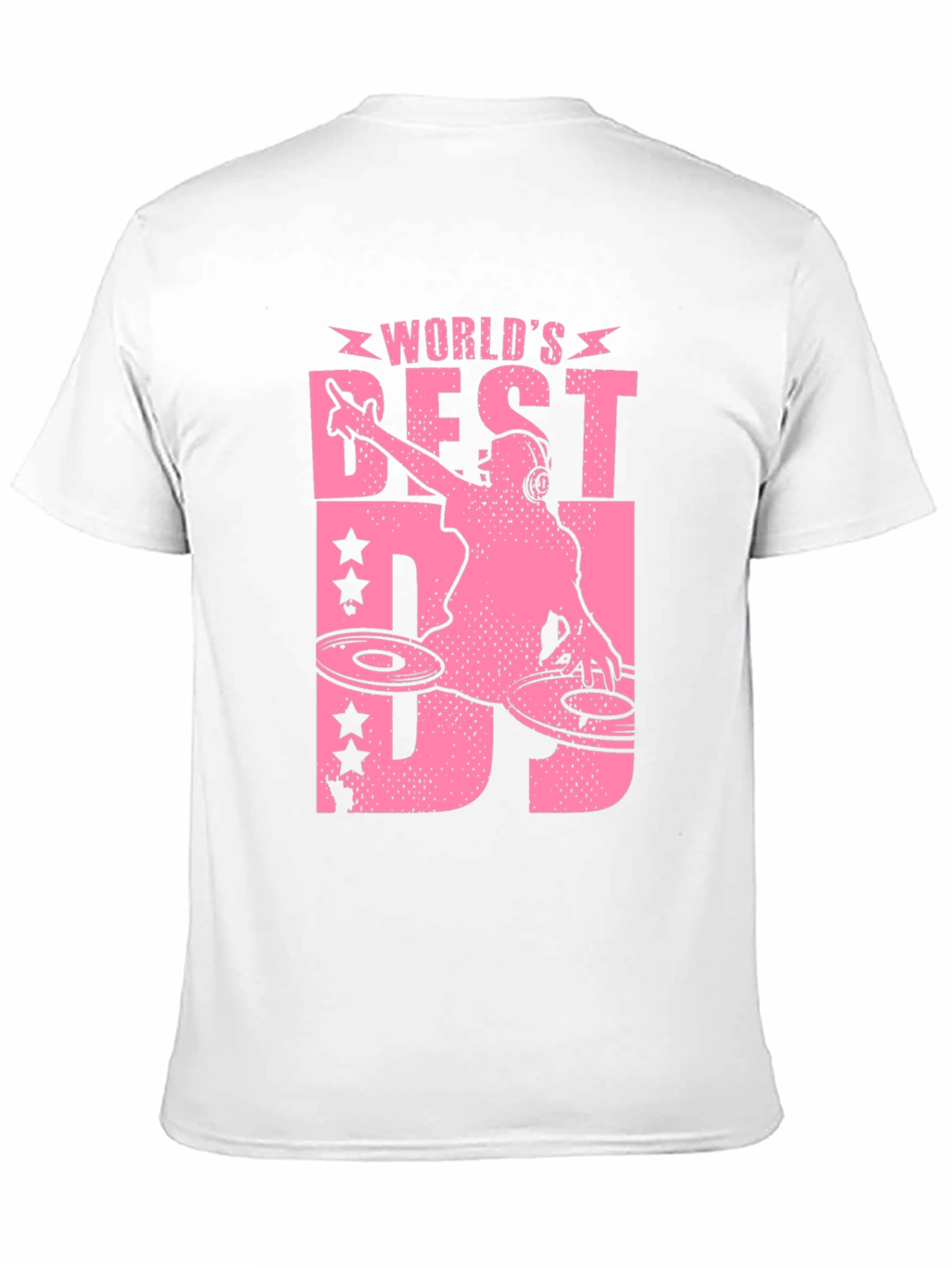 Worlds Best DJ Graphic T-Shirt - Pink Design
