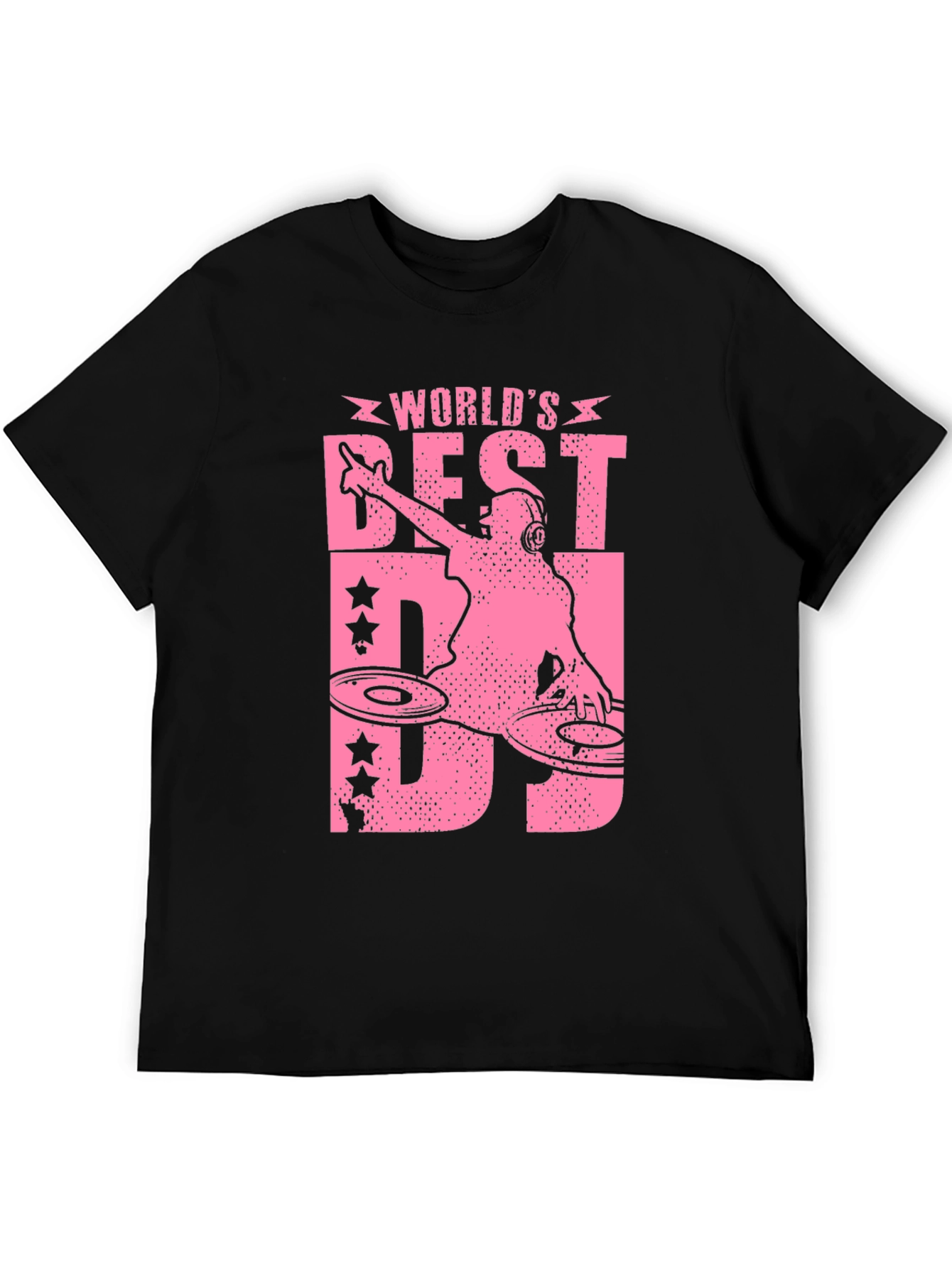 Worlds Best DJ Graphic T-Shirt - Pink Design