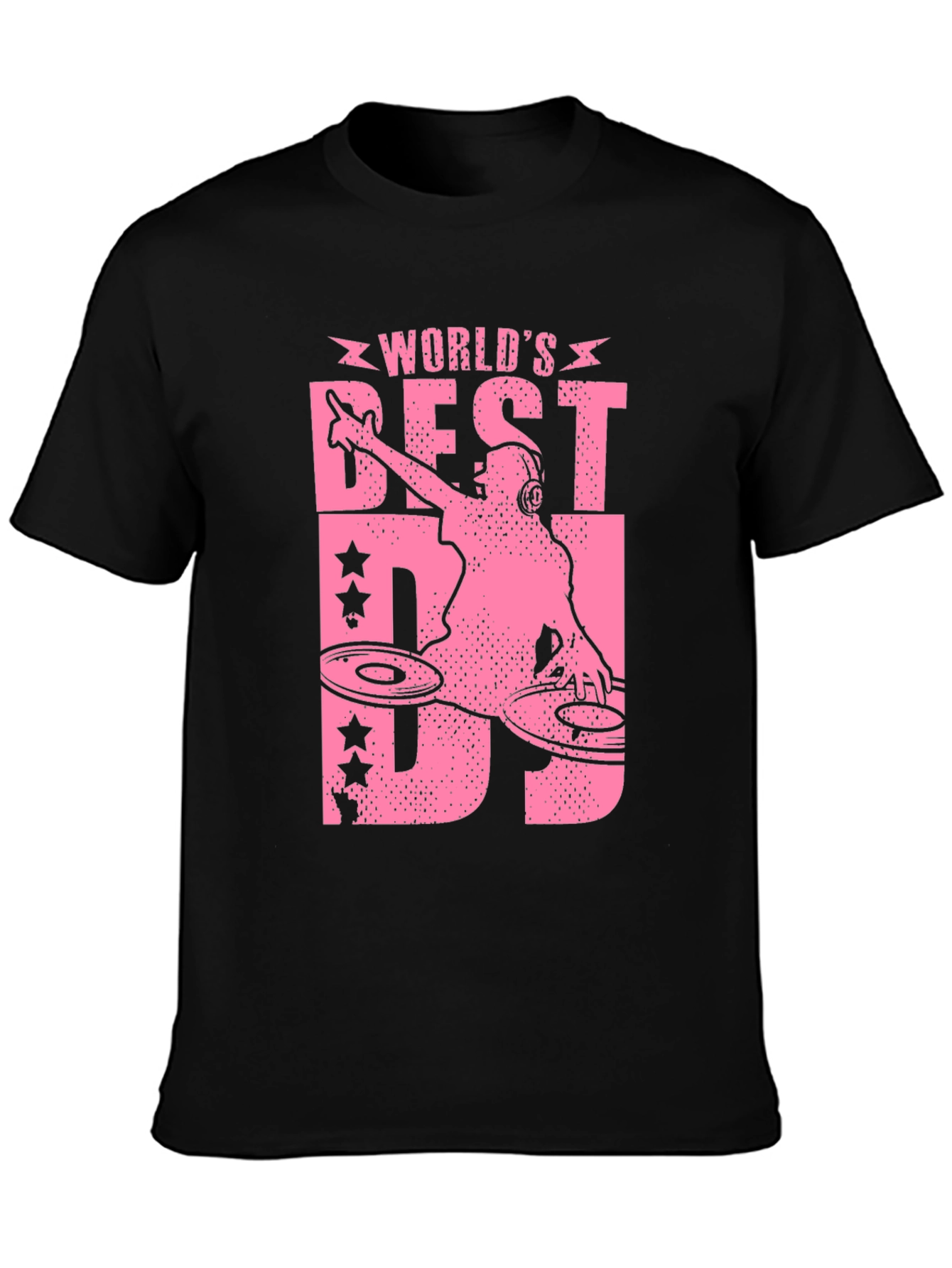 Worlds Best DJ Graphic T-Shirt - Pink Design