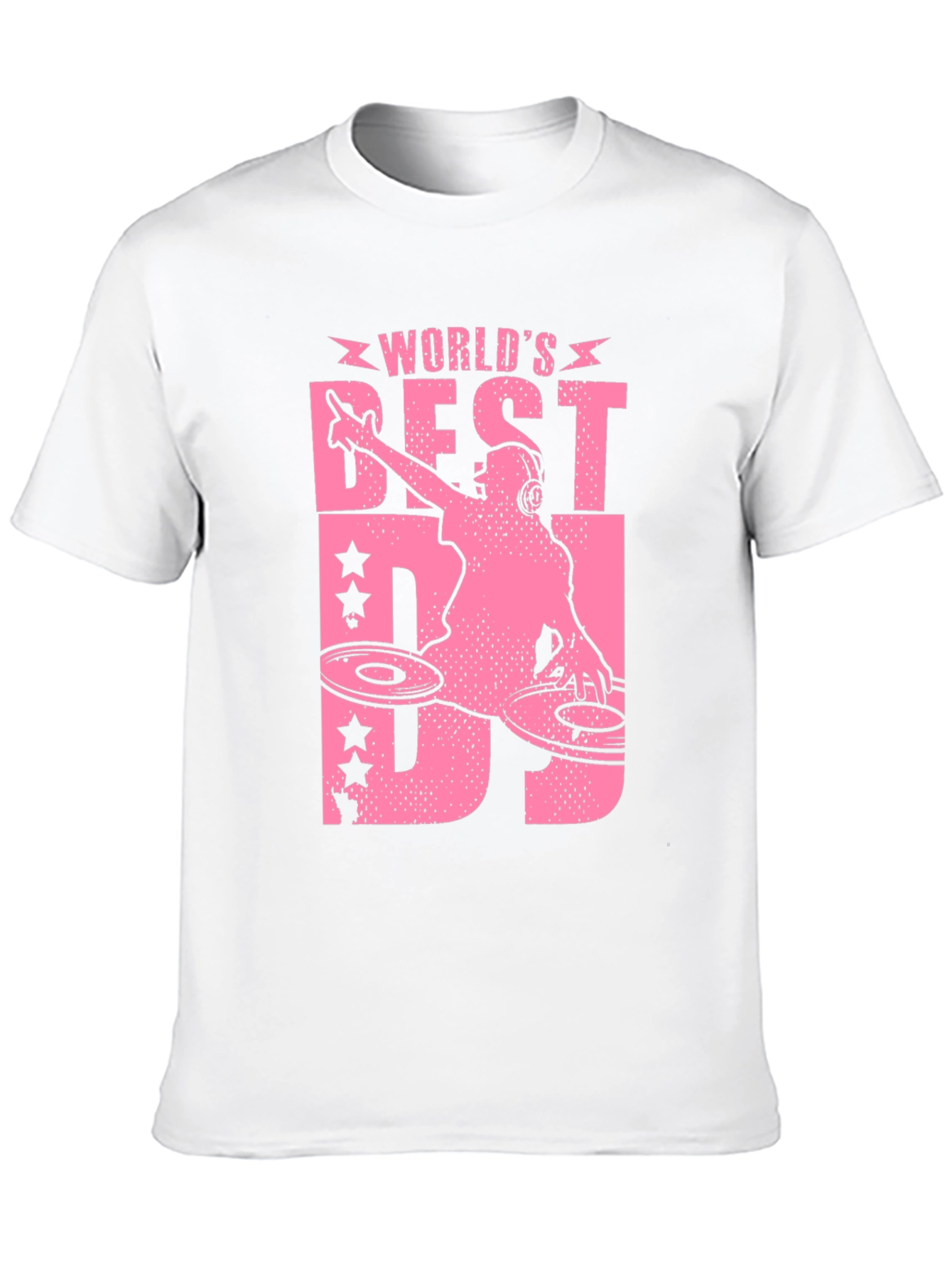 Worlds Best DJ Graphic T-Shirt - Pink Design