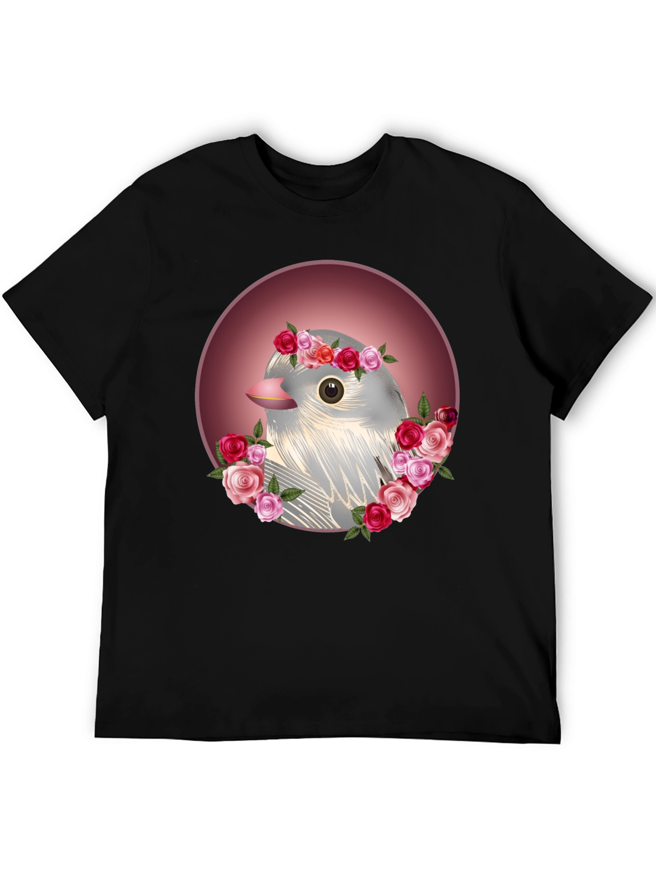 Floral Bird Graphic Tee - Stylish Comfort