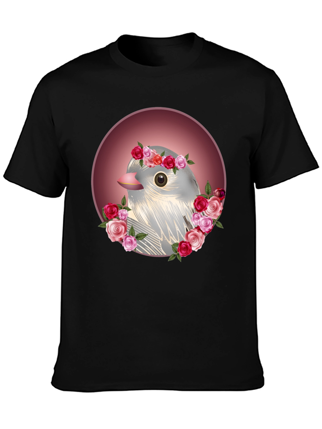 Floral Bird Graphic Tee - Stylish Comfort