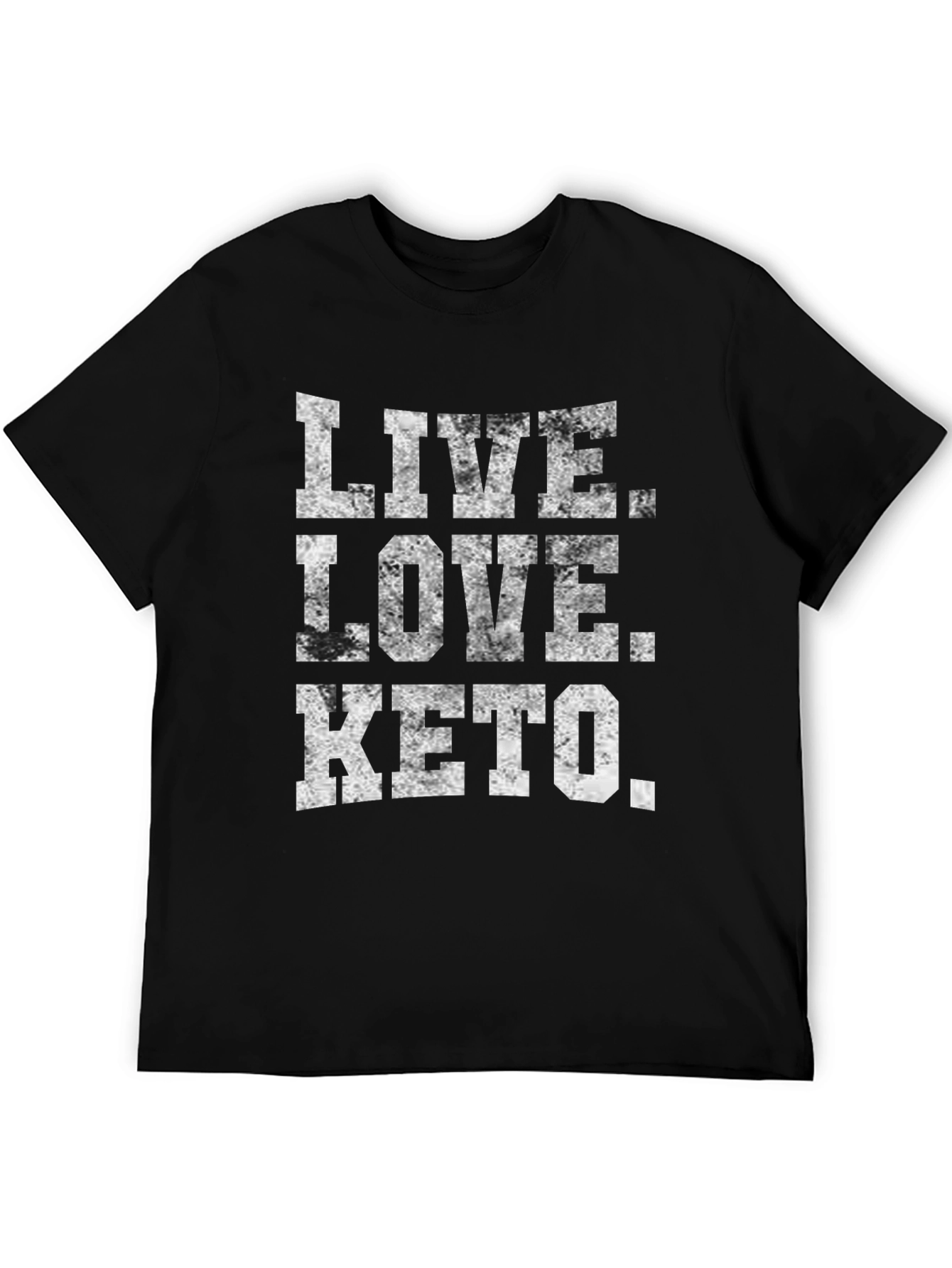 Live Love Keto T-Shirt - Black Cotton Graphic Tee