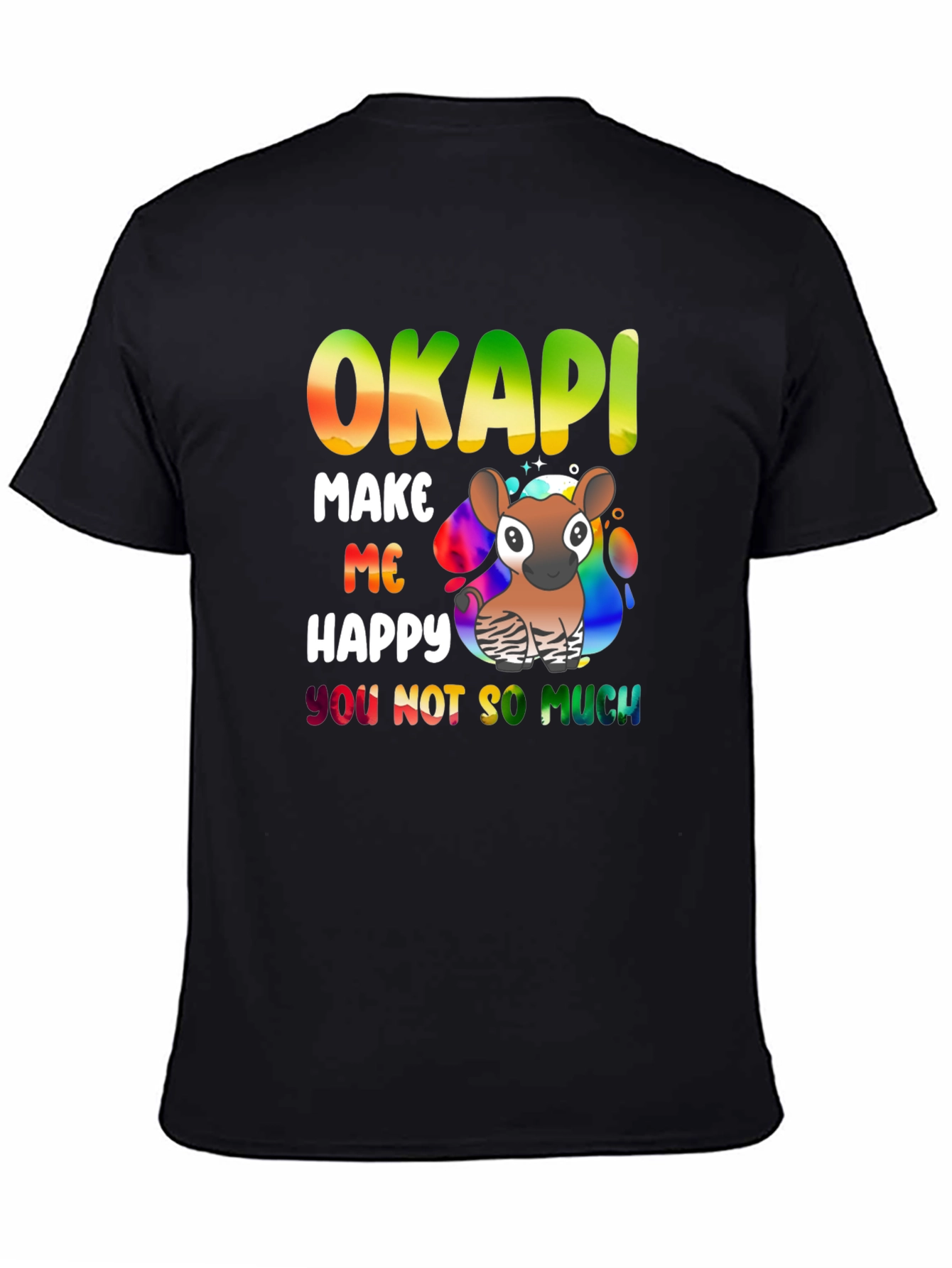 Okapi Graphic T-Shirt - Make Me Happy Design