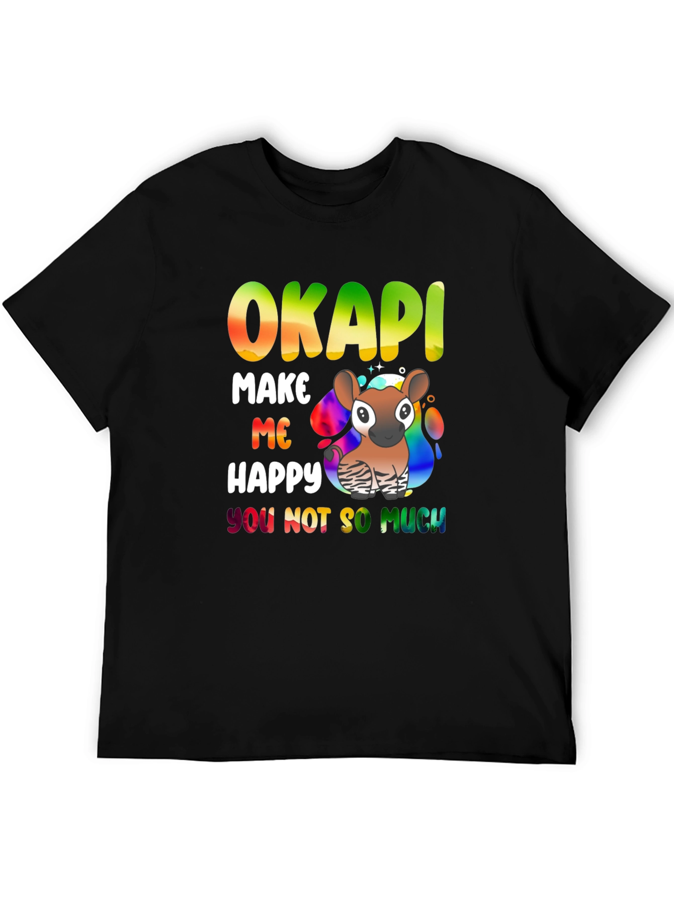 Okapi Graphic T-Shirt - Make Me Happy Design