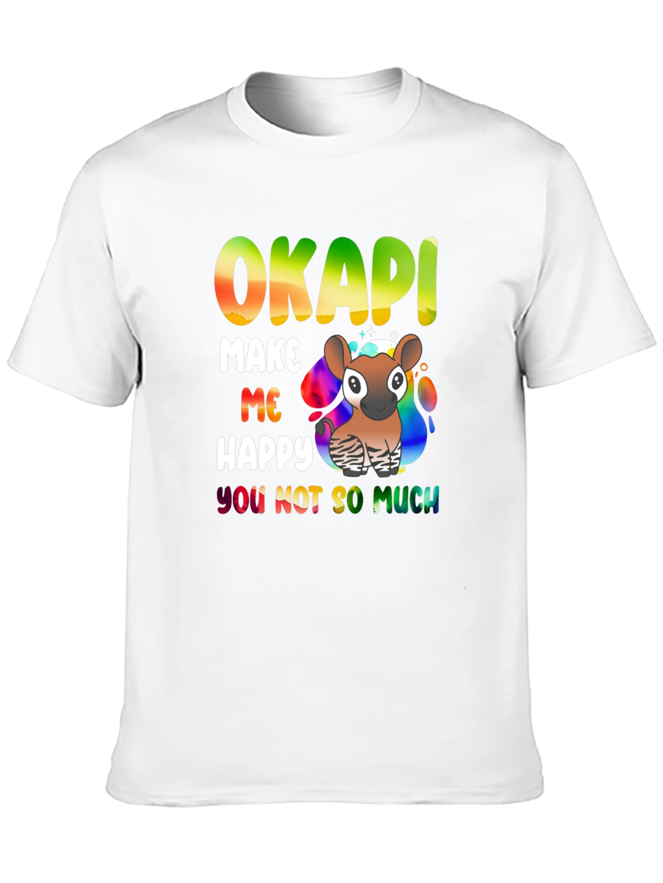 Okapi Graphic T-Shirt - Make Me Happy Design