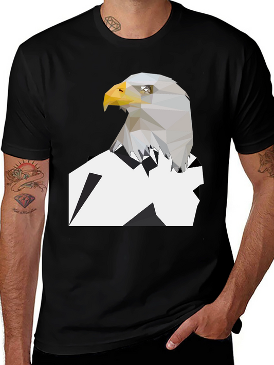 Geometric Eagle Graphic Tee - Modern Style