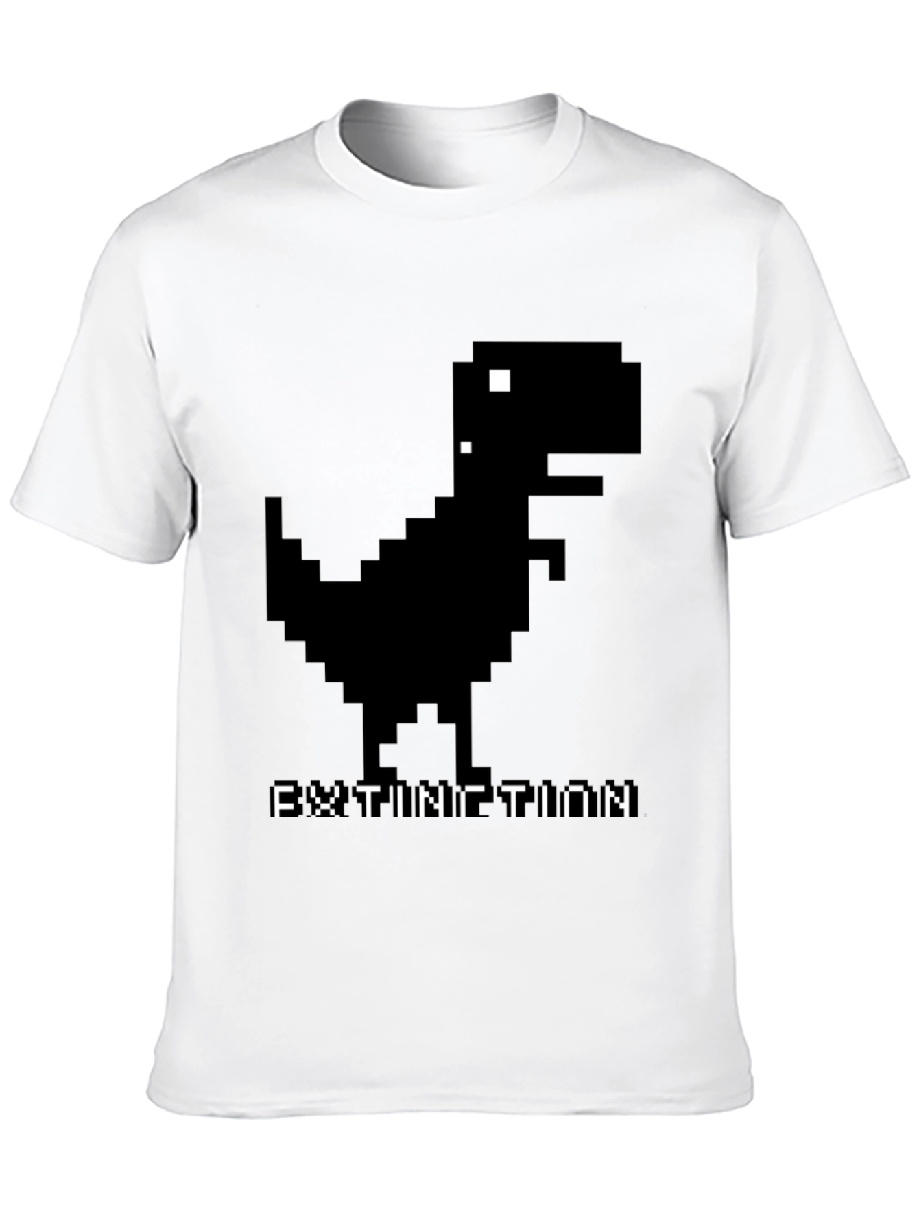 Extinction Dinosaur Pixel Art T-Shirt