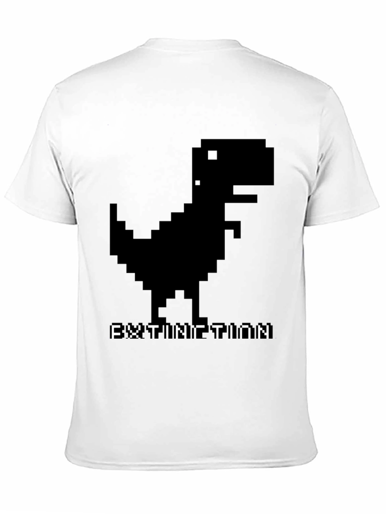 Extinction Dinosaur Pixel Art T-Shirt