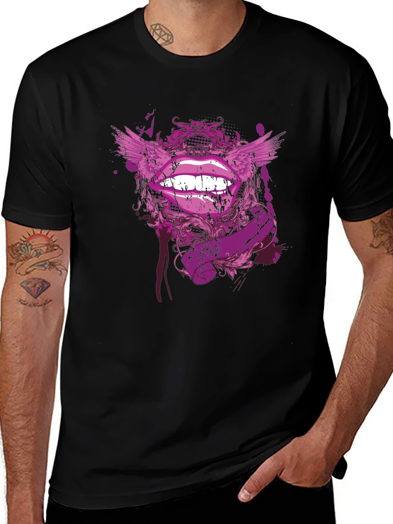 Graphic Lips T-Shirt - Bold Design