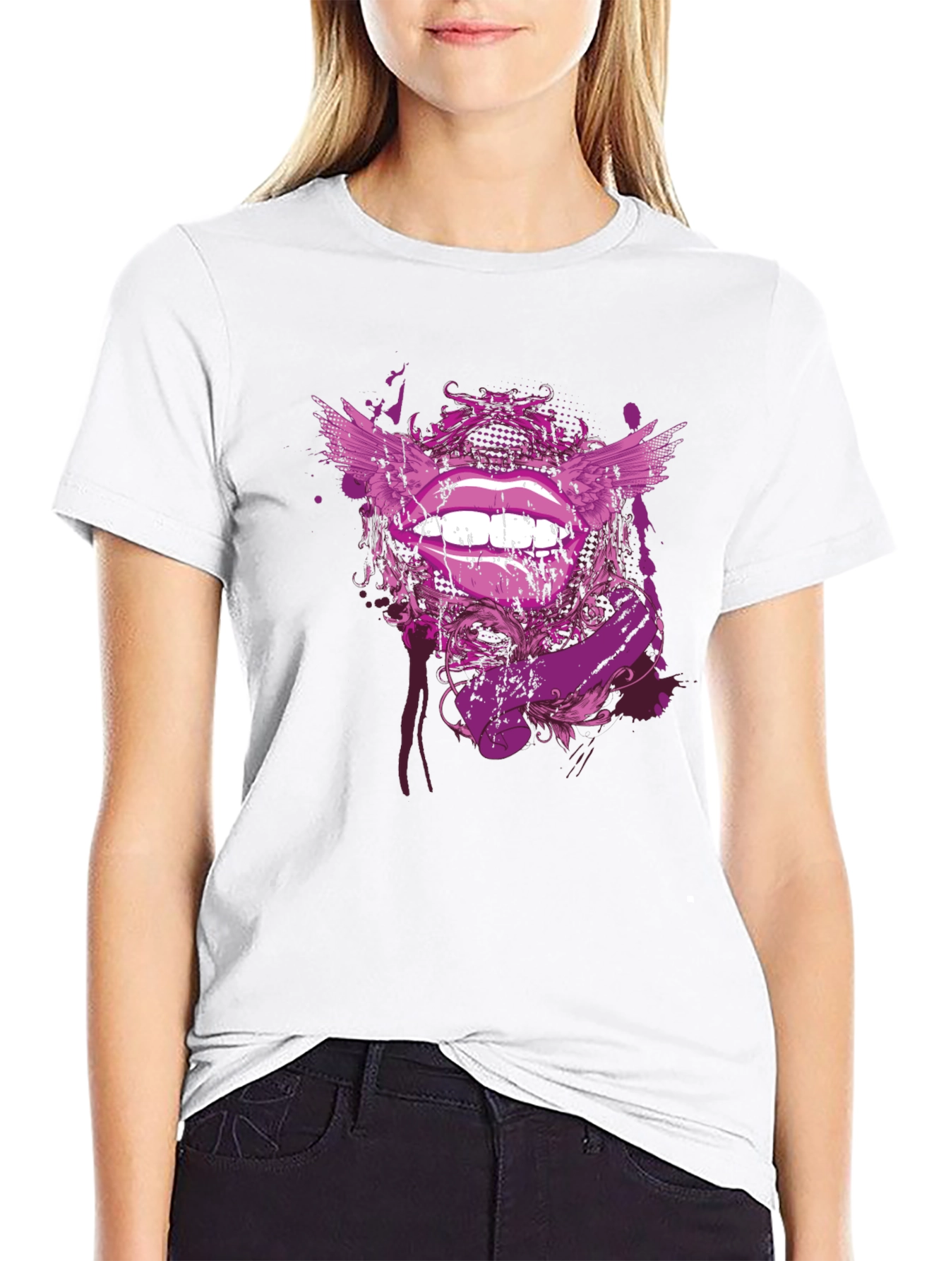 Graphic Lips T-Shirt - Bold Design