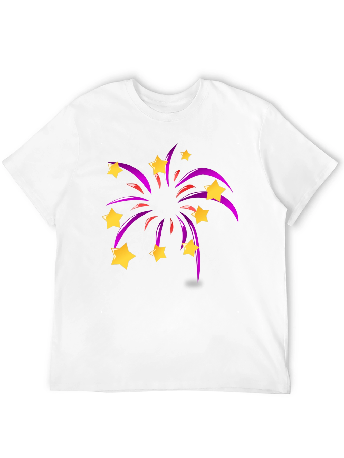 Star Fireworks Graphic Black T-Shirt