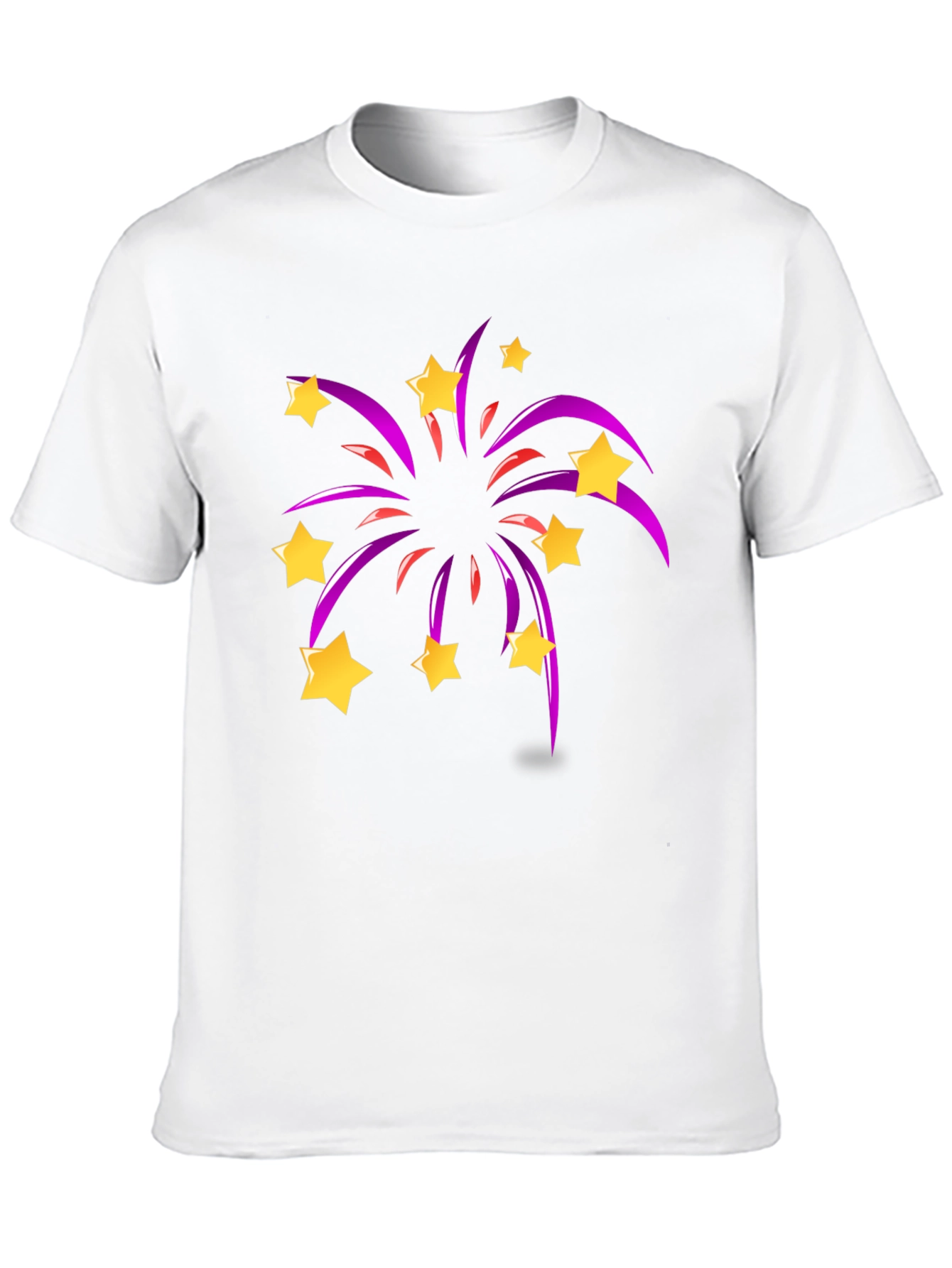 Star Fireworks Graphic Black T-Shirt