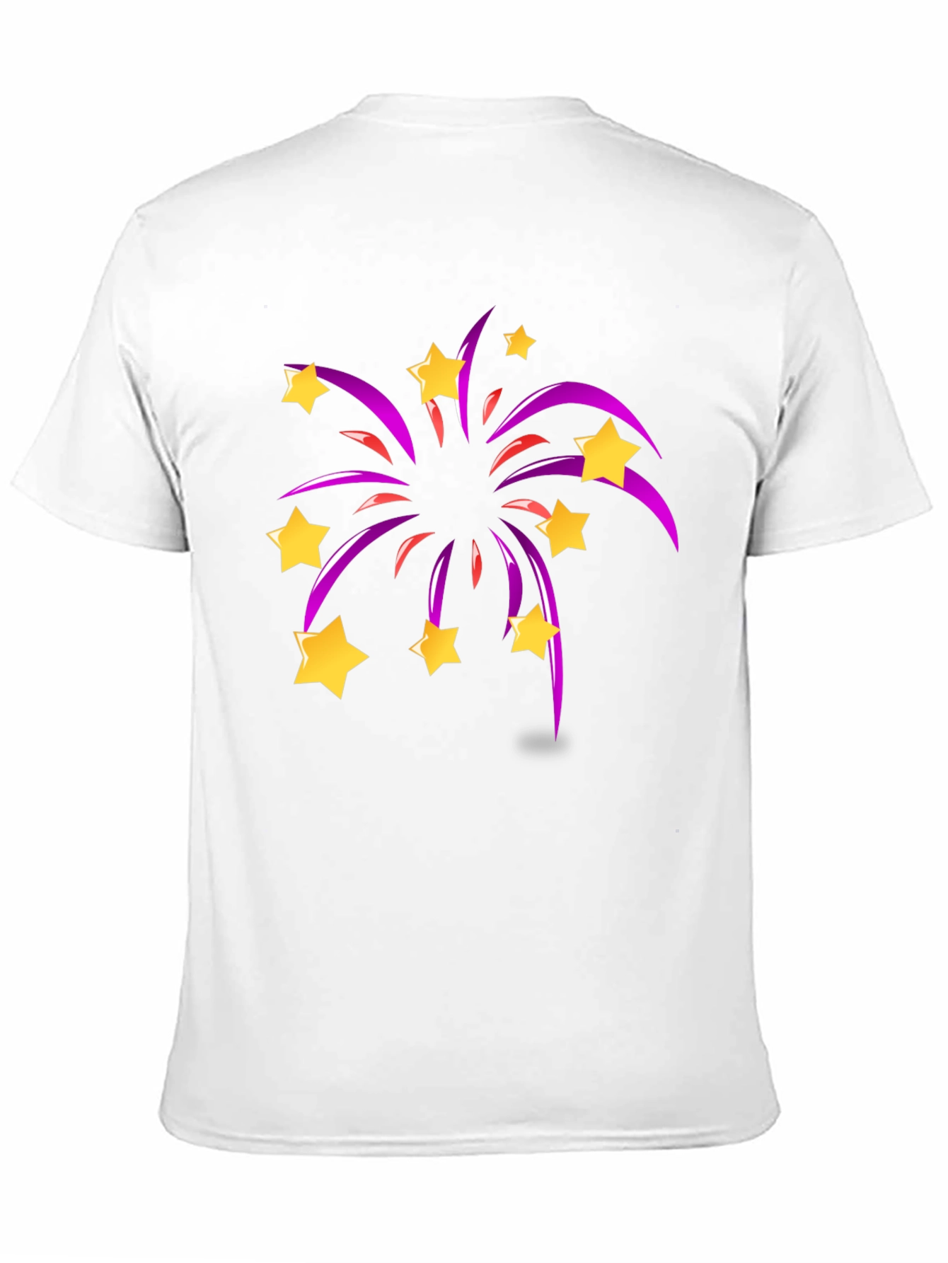 Star Fireworks Graphic Black T-Shirt