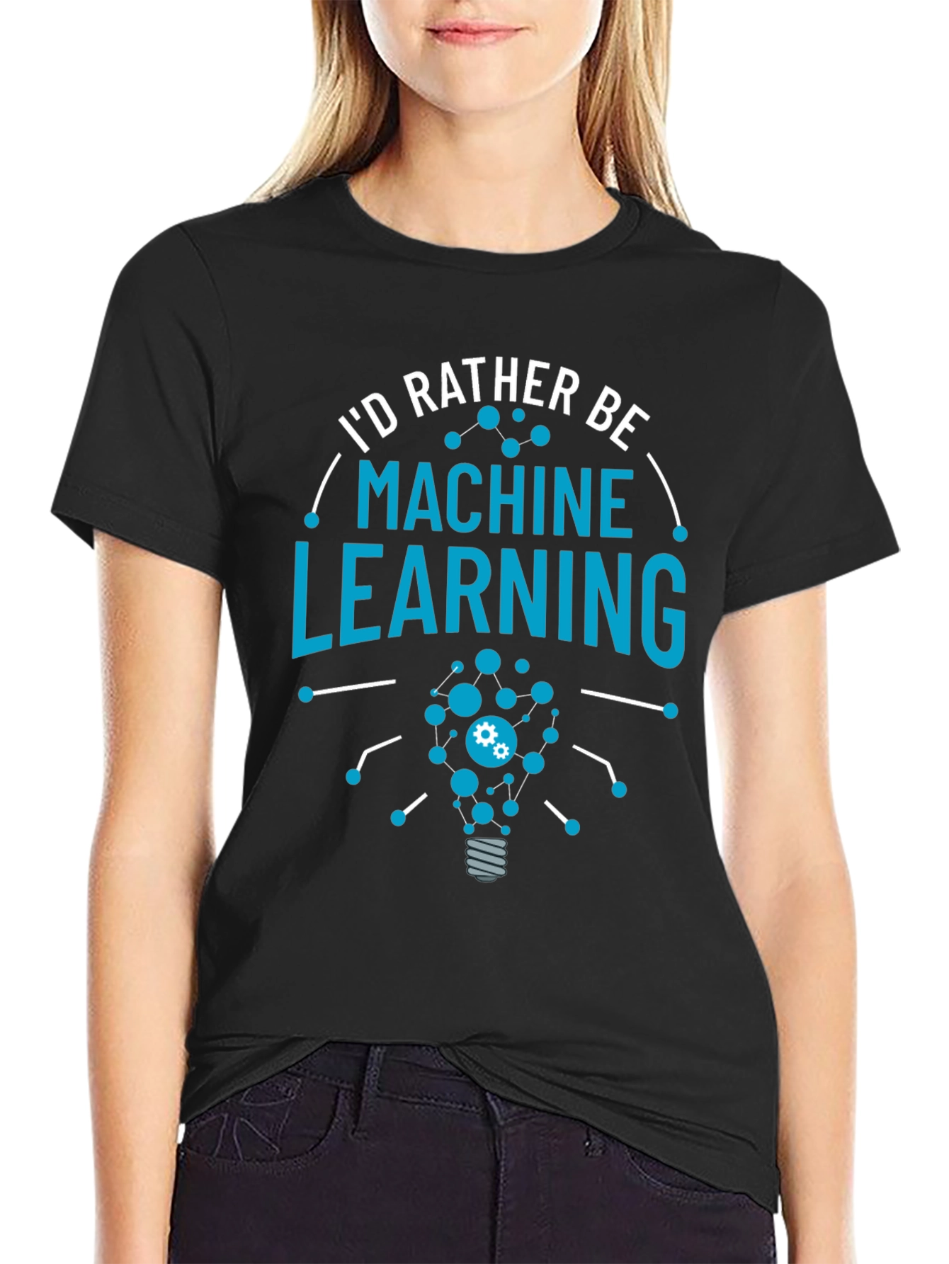 Machine Learning T-Shirt Idea Bulb Design