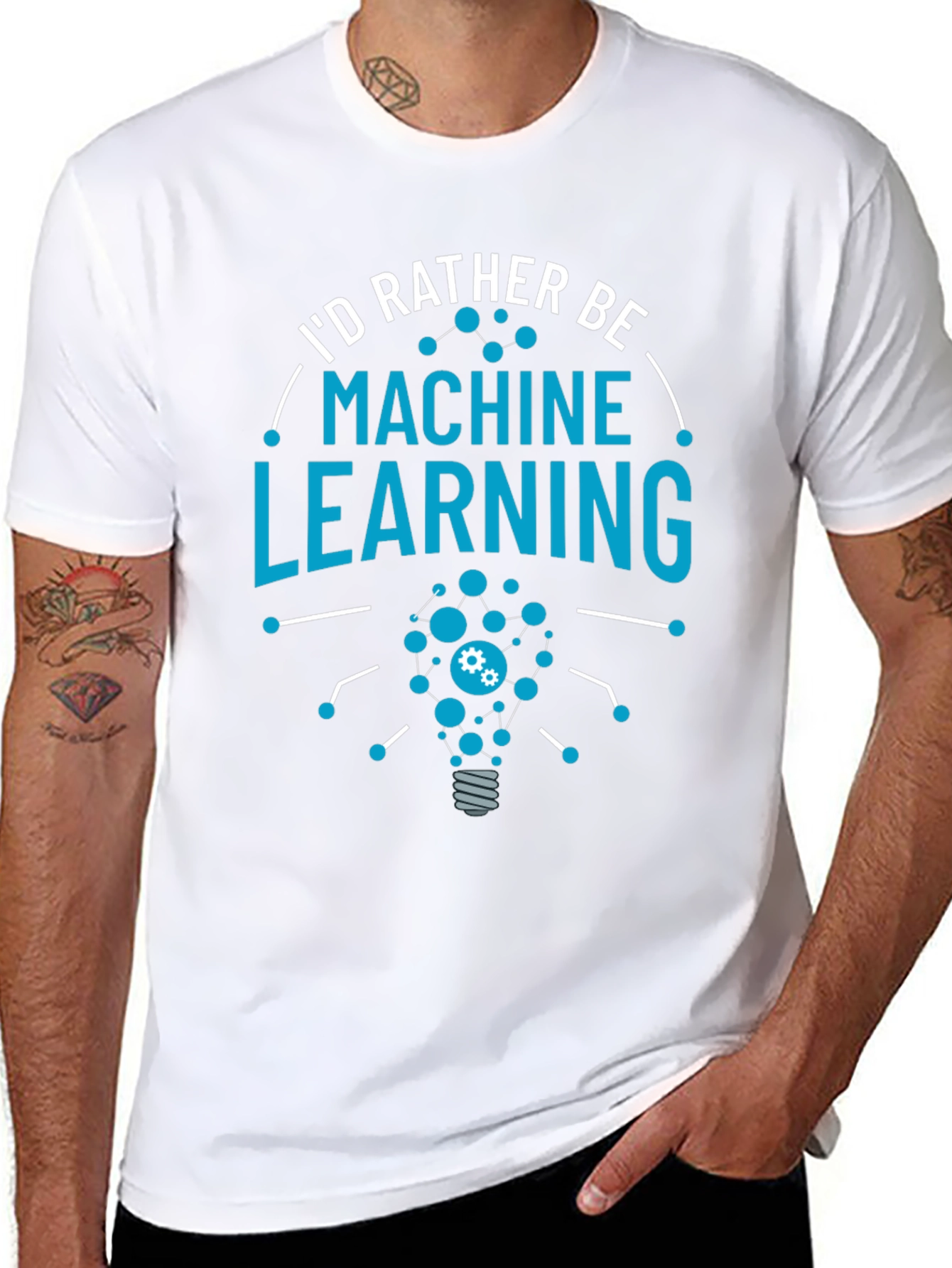 Machine Learning T-Shirt Idea Bulb Design