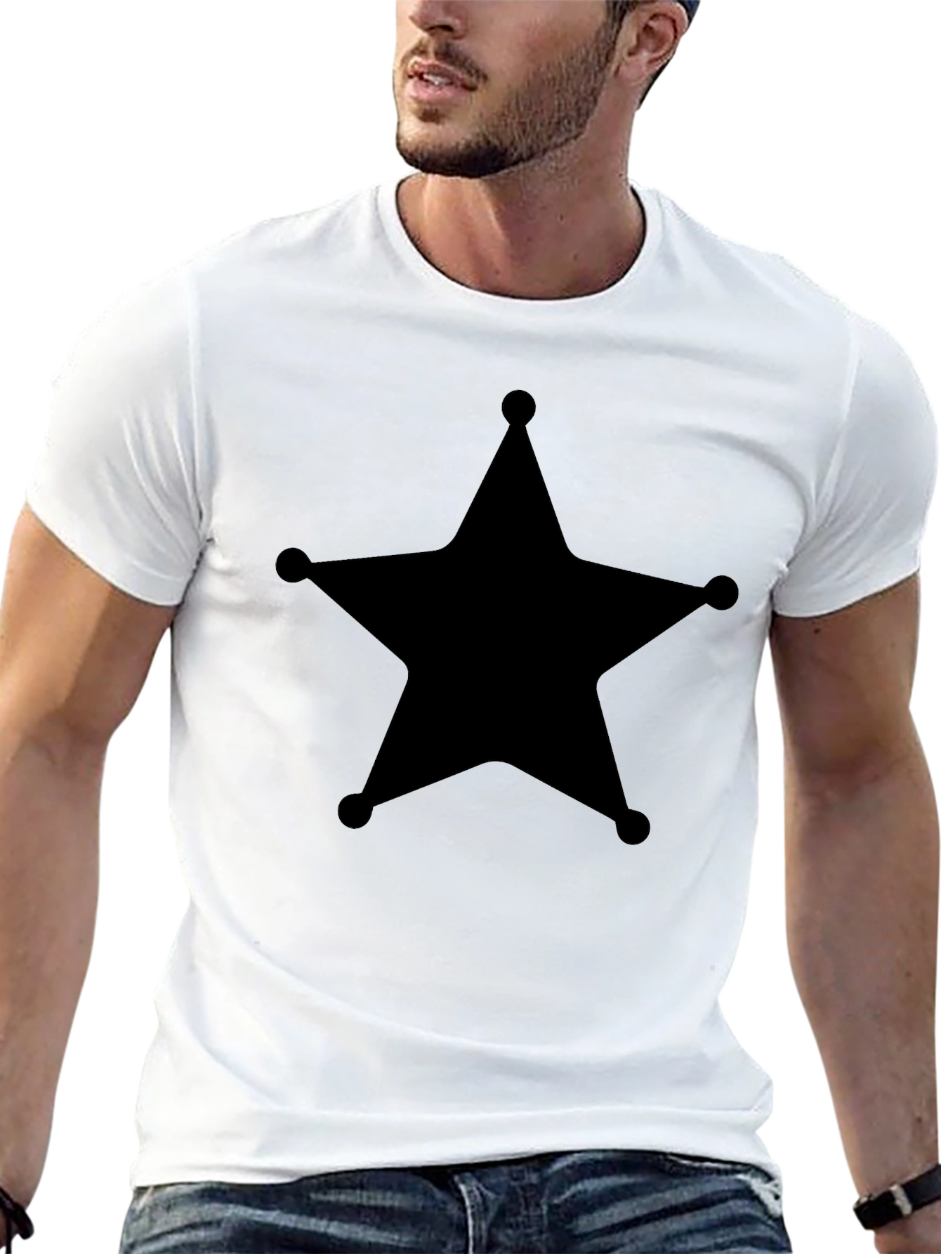 Sheriff Star Tee - Classic Black T-Shirt