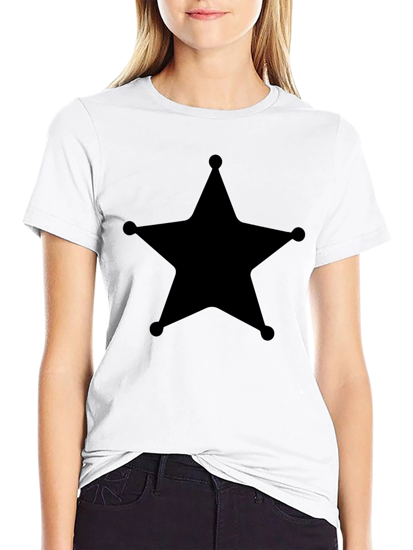 Sheriff Star Tee - Classic Black T-Shirt