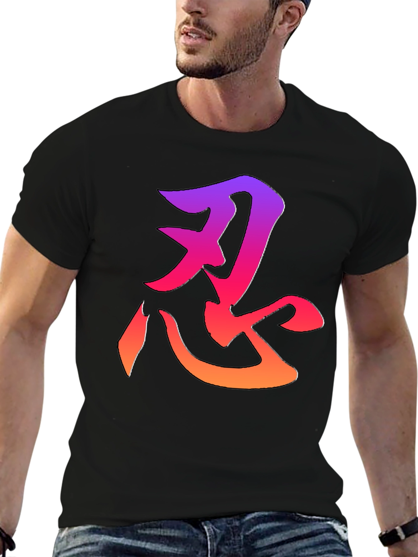 Ninja Symbol T-Shirt - Gradient Design