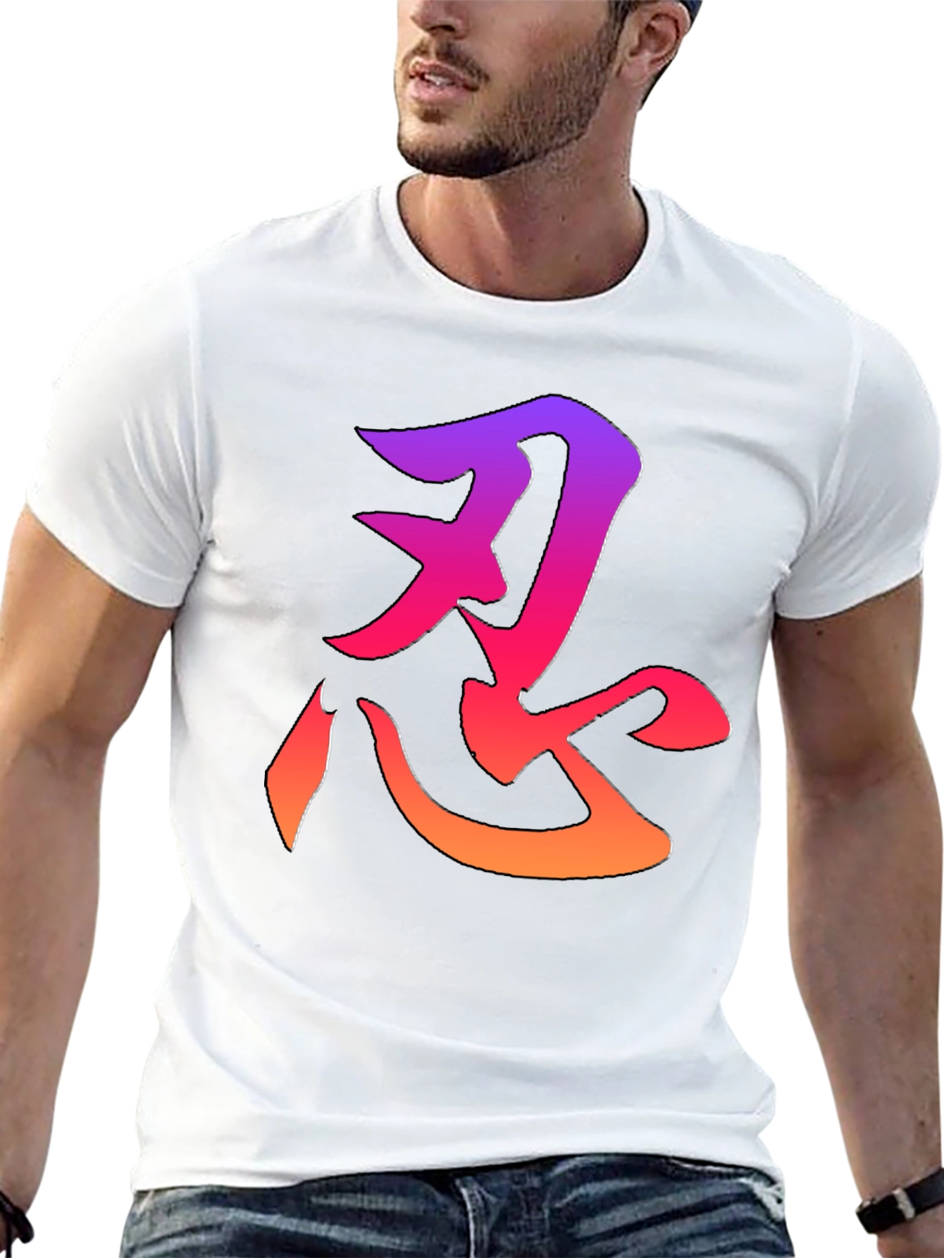Ninja Symbol T-Shirt - Gradient Design