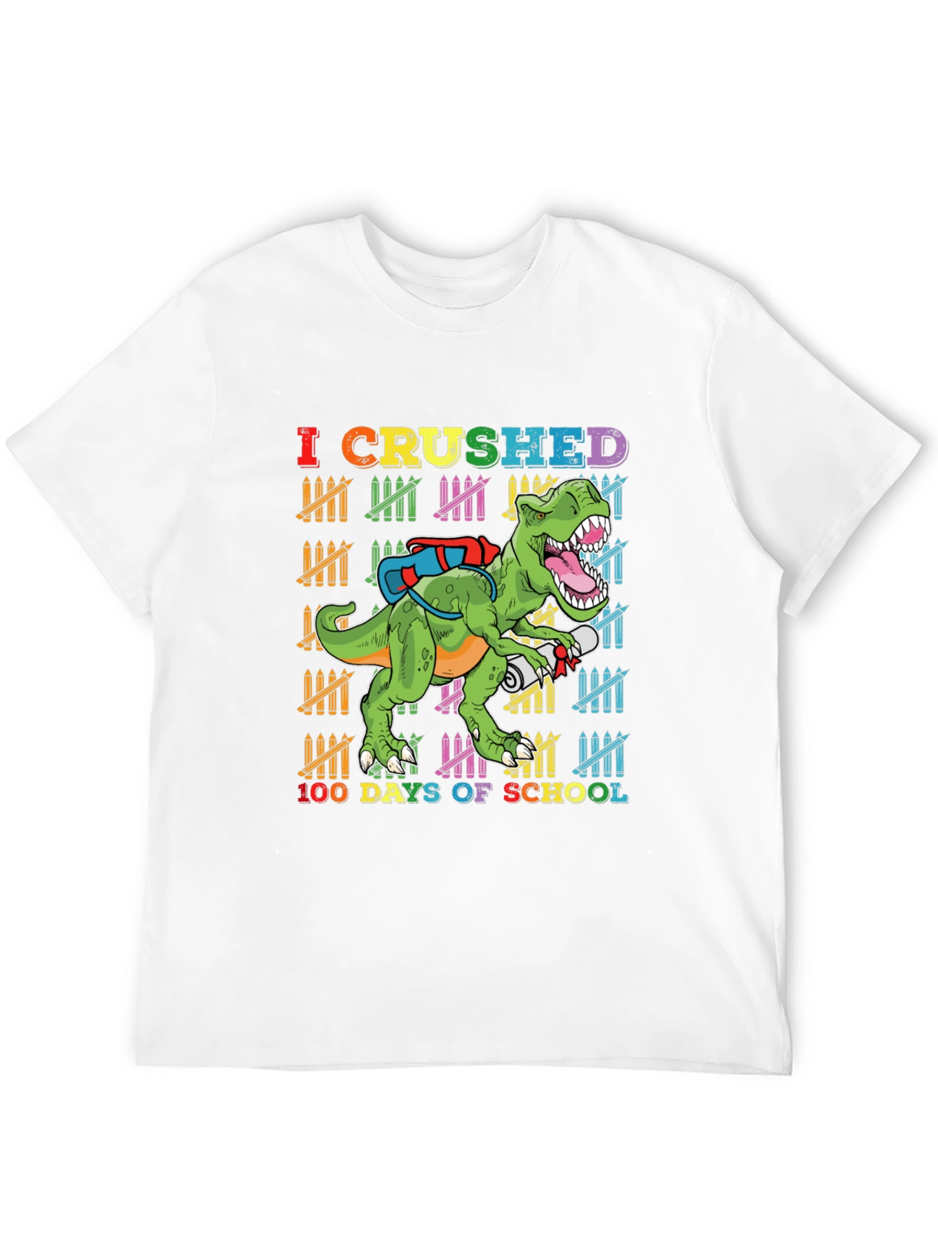 Crushed 100 Days T-Rex Back to School Shirt