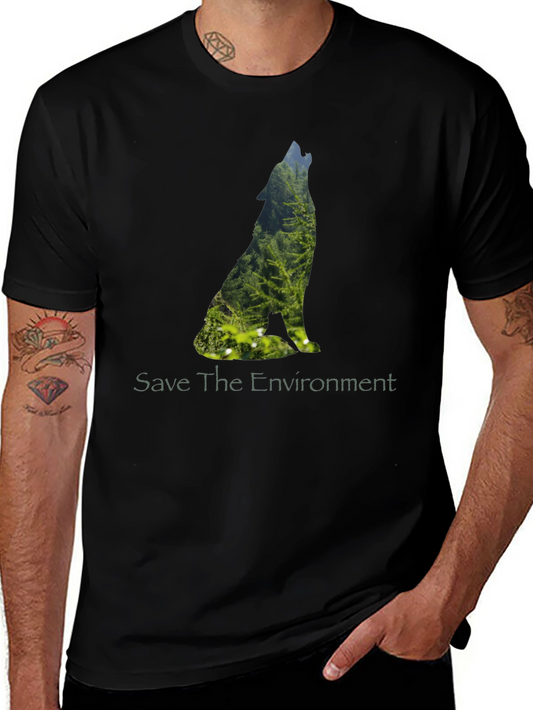 Save the Environment Wolf Graphic Tee