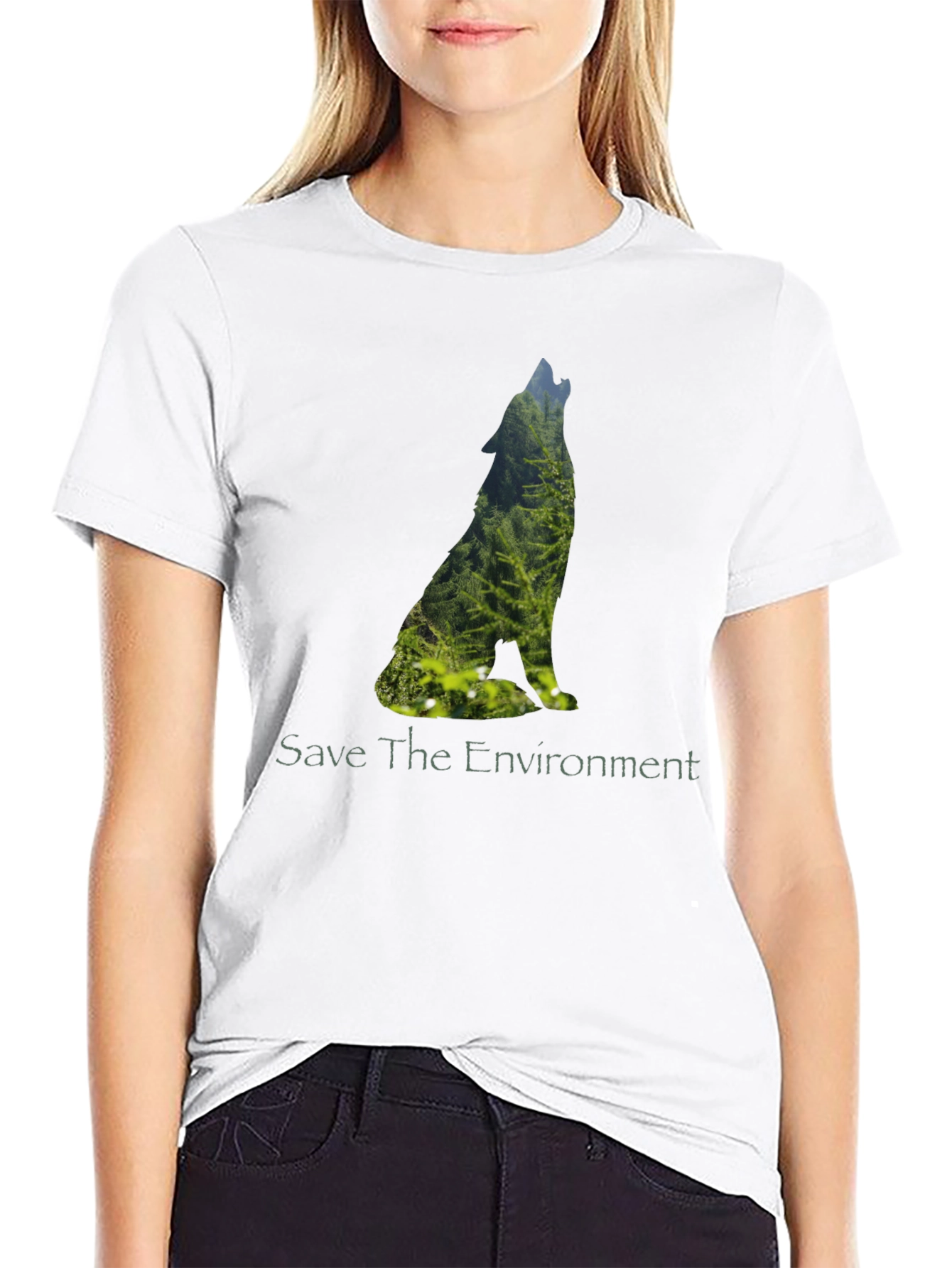 Save the Environment Wolf Graphic Tee