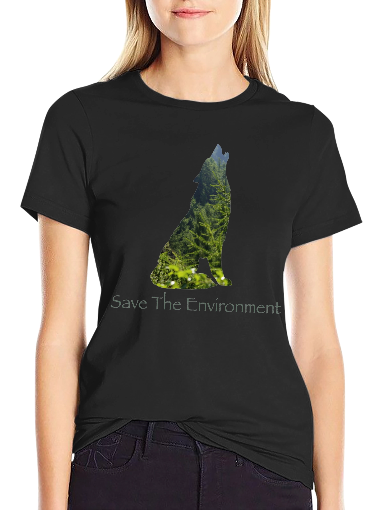 Save the Environment Wolf Graphic Tee