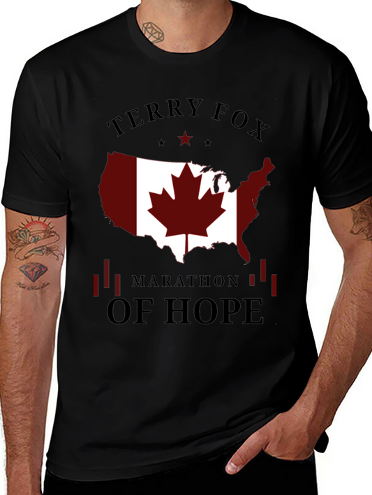 Terry Fox Marathon of Hope Black T-Shirt