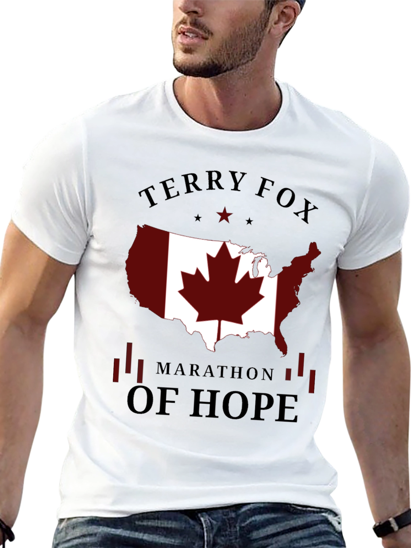 Terry Fox Marathon of Hope Black T-Shirt