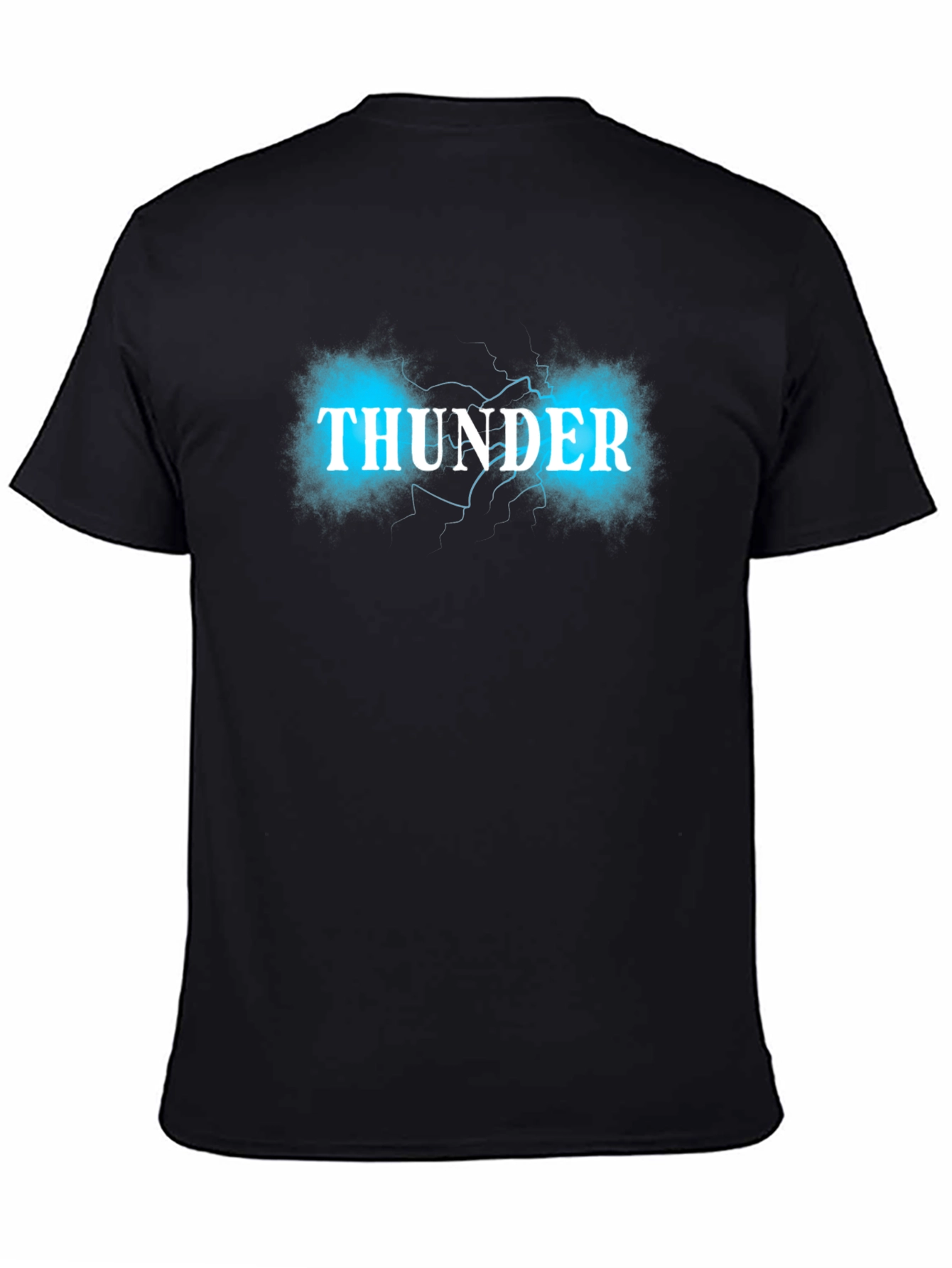 Thunder Graphic Print Black T-Shirt
