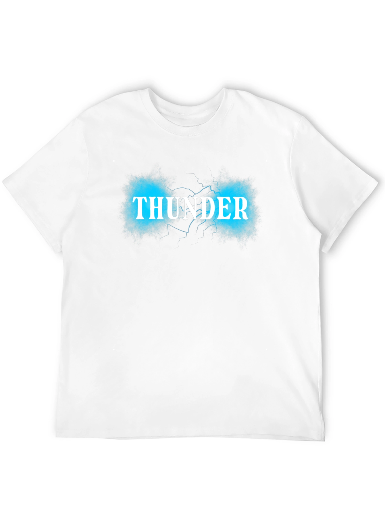 Thunder Graphic Print Black T-Shirt