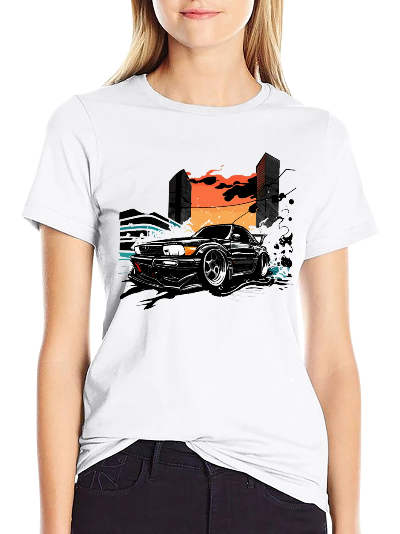 Urban Drift Tee - Car & City Graphic