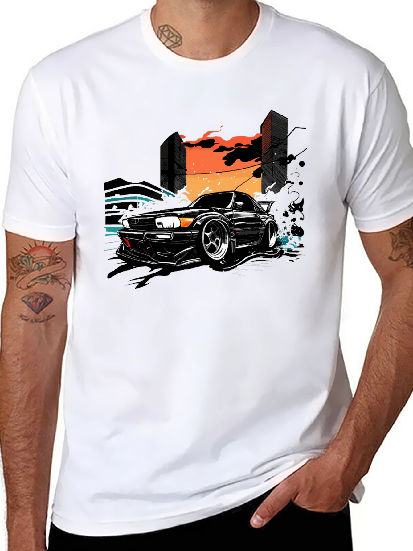 Urban Drift Tee - Car & City Graphic