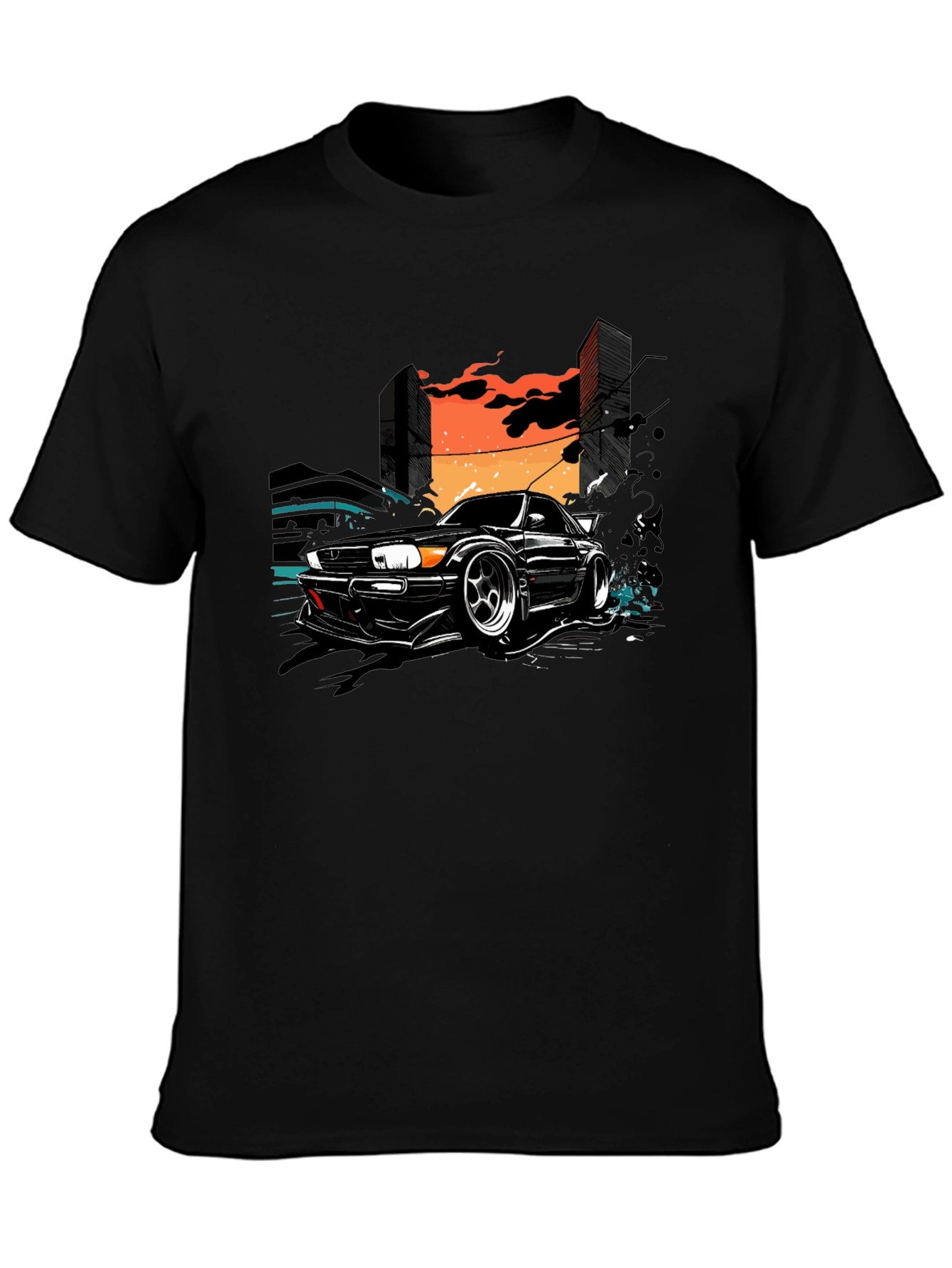 Urban Drift Tee - Car & City Graphic