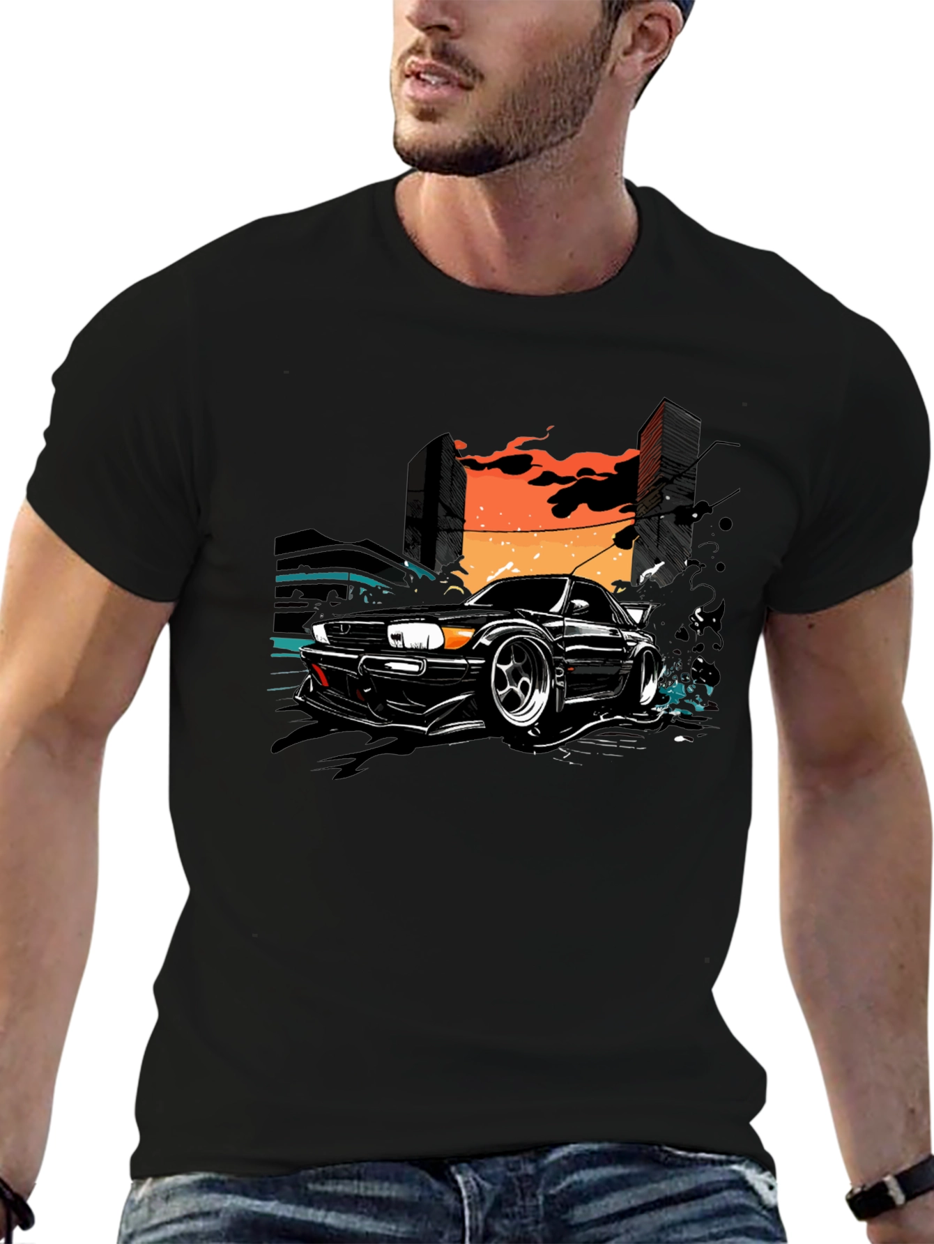 Urban Drift Tee - Car & City Graphic