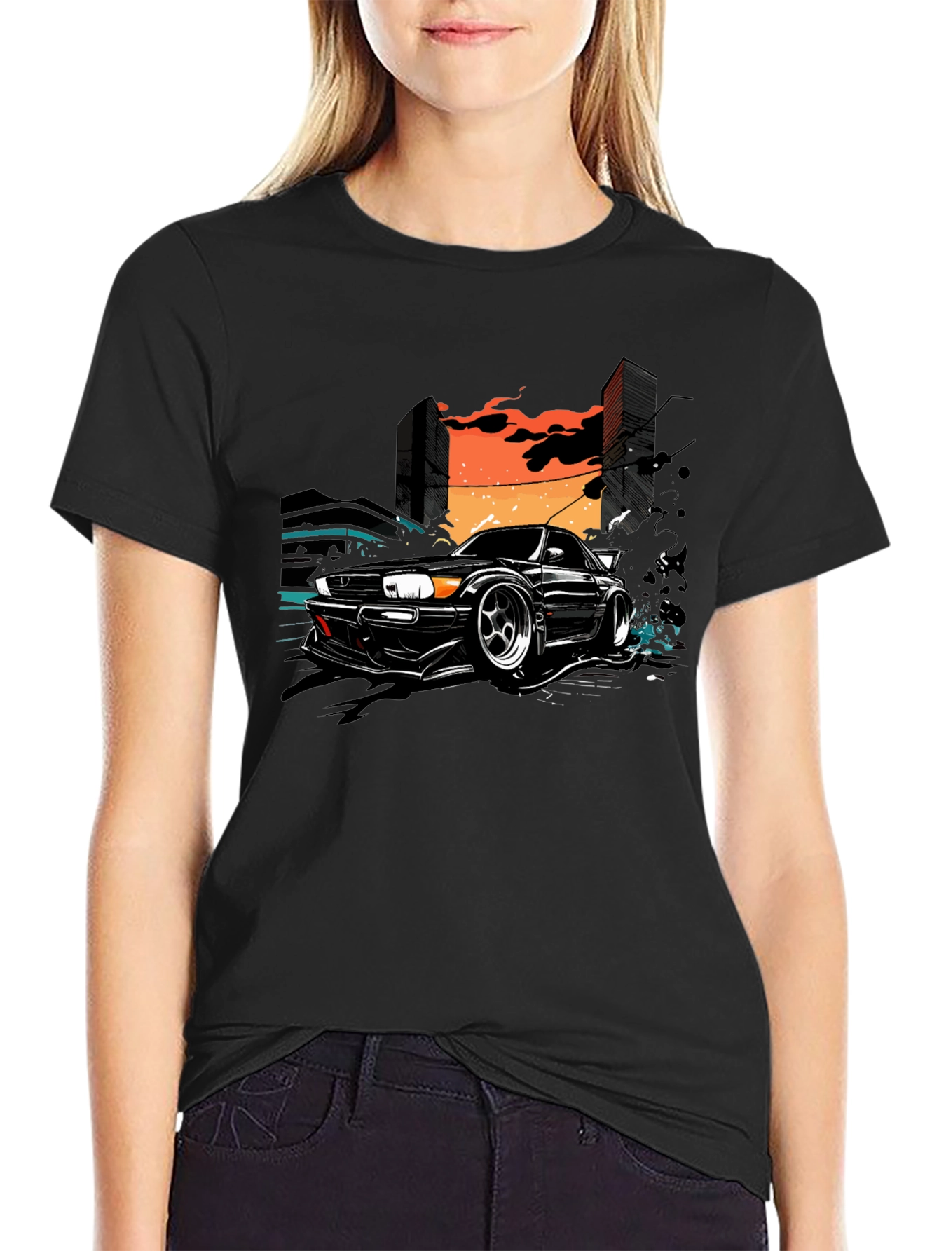Urban Drift Tee - Car & City Graphic