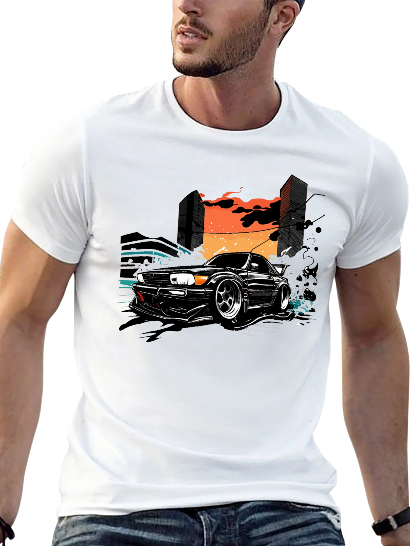 Urban Drift Tee - Car & City Graphic
