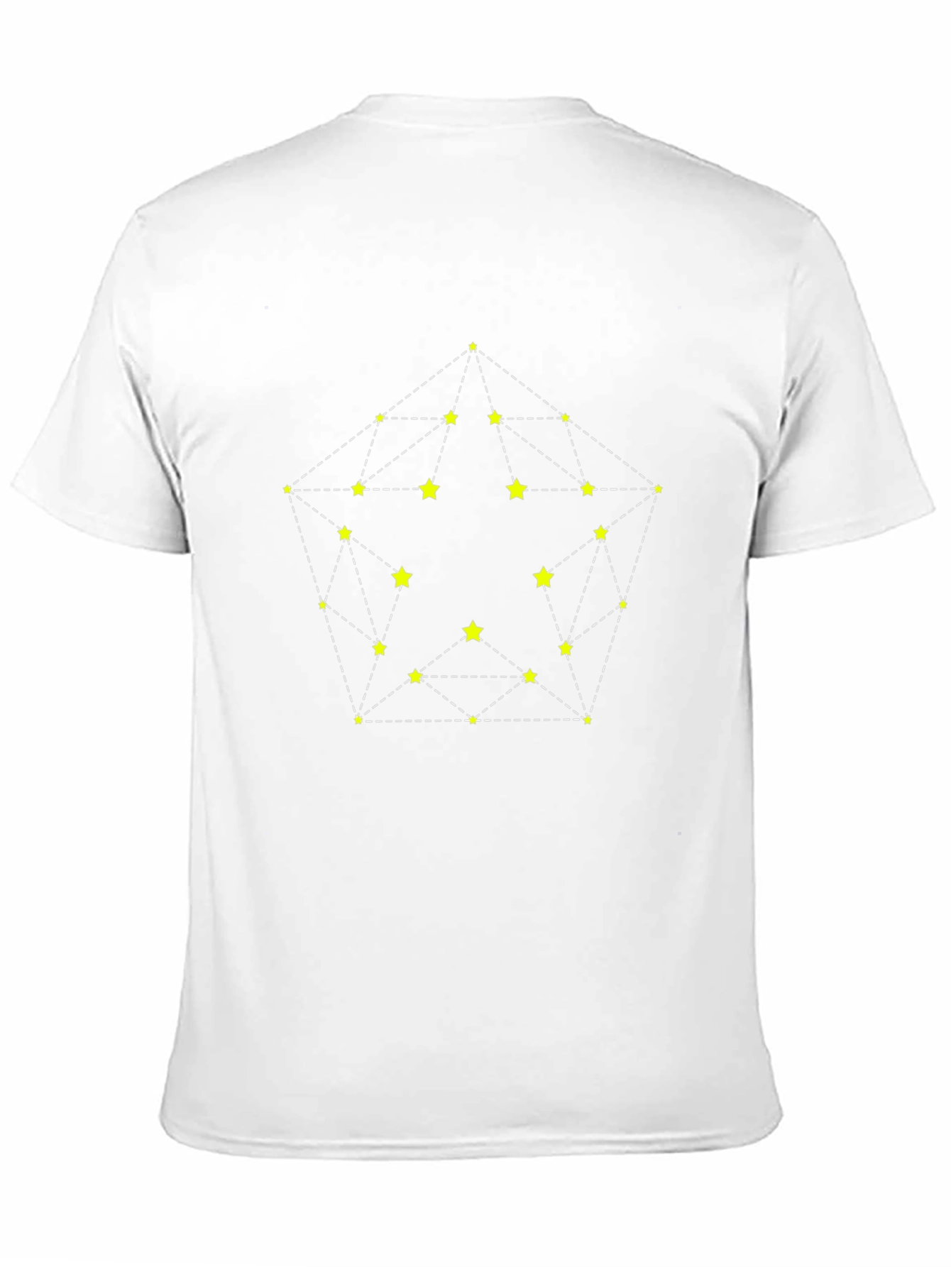 Geometric Star Constellation Black T-Shirt