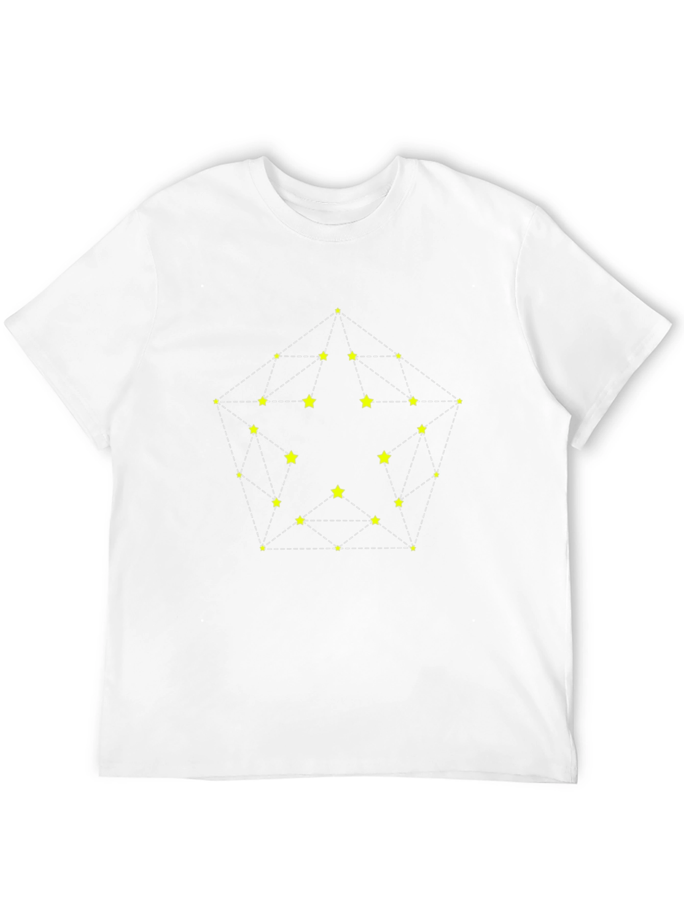 Geometric Star Constellation Black T-Shirt