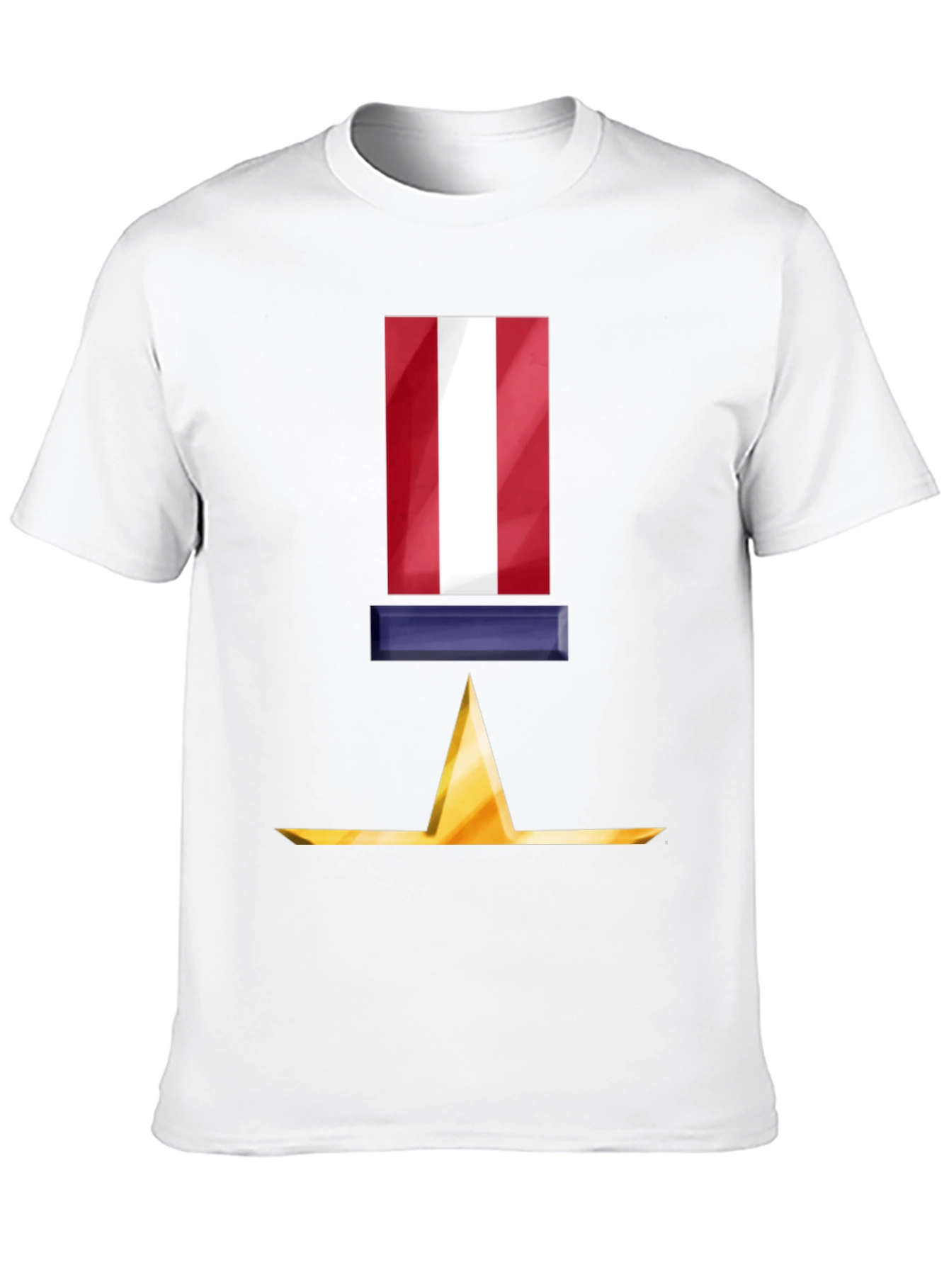 Patriotic Star Symbol Black T-Shirt