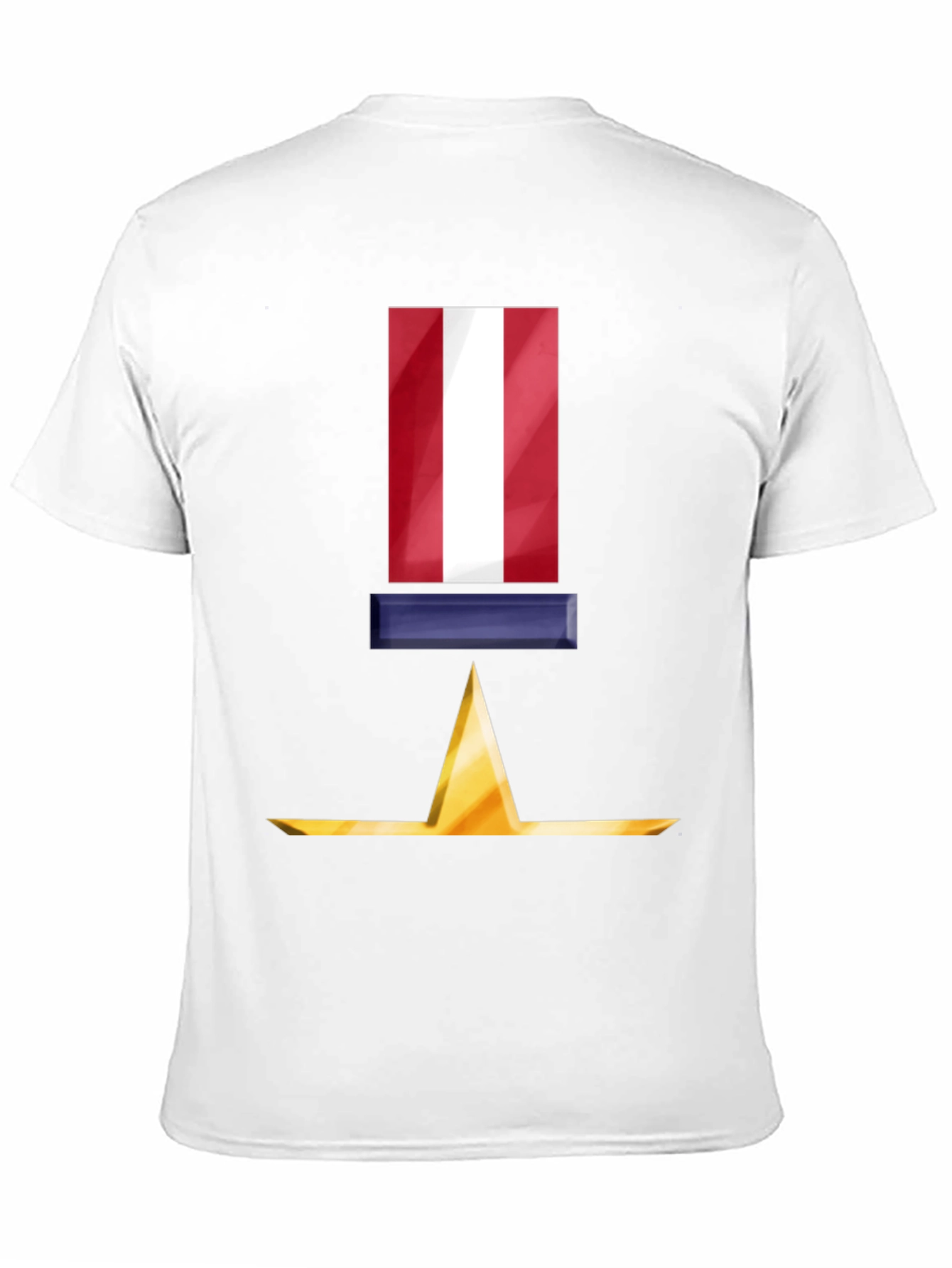 Patriotic Star Symbol Black T-Shirt