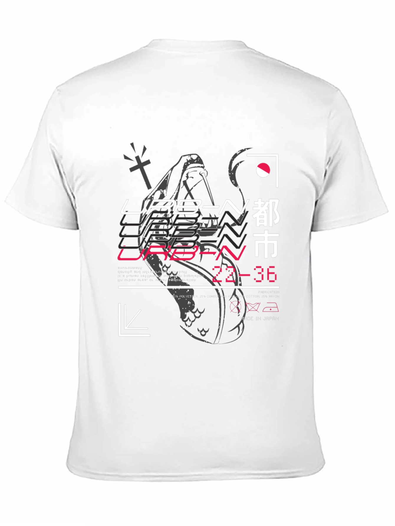 Urban Graphic Print Black T-Shirt