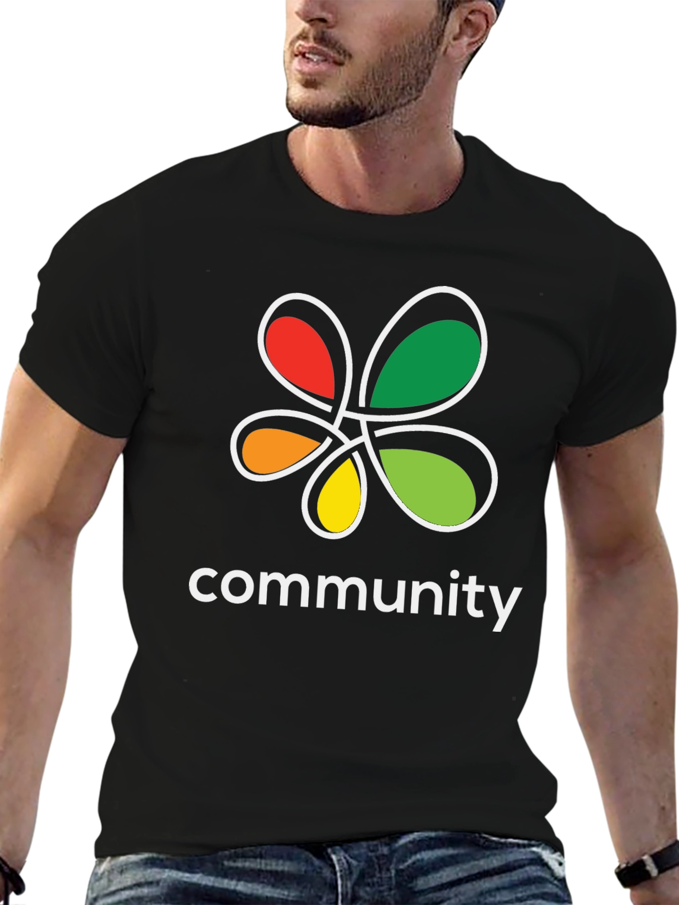 Community Graphic T-Shirt - Black